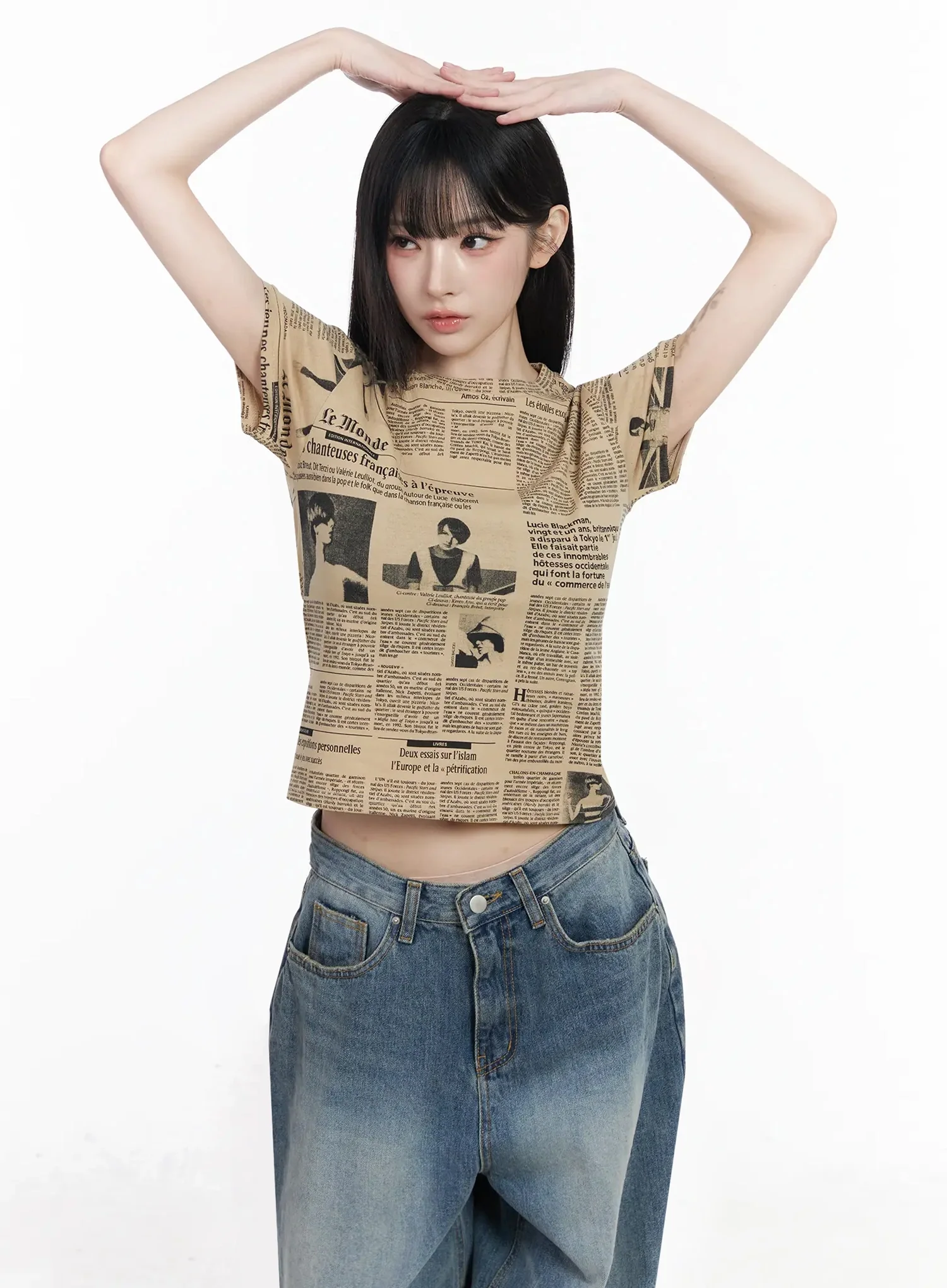 Retro Graphic Short Sleeve Tee IY511 - Image 8