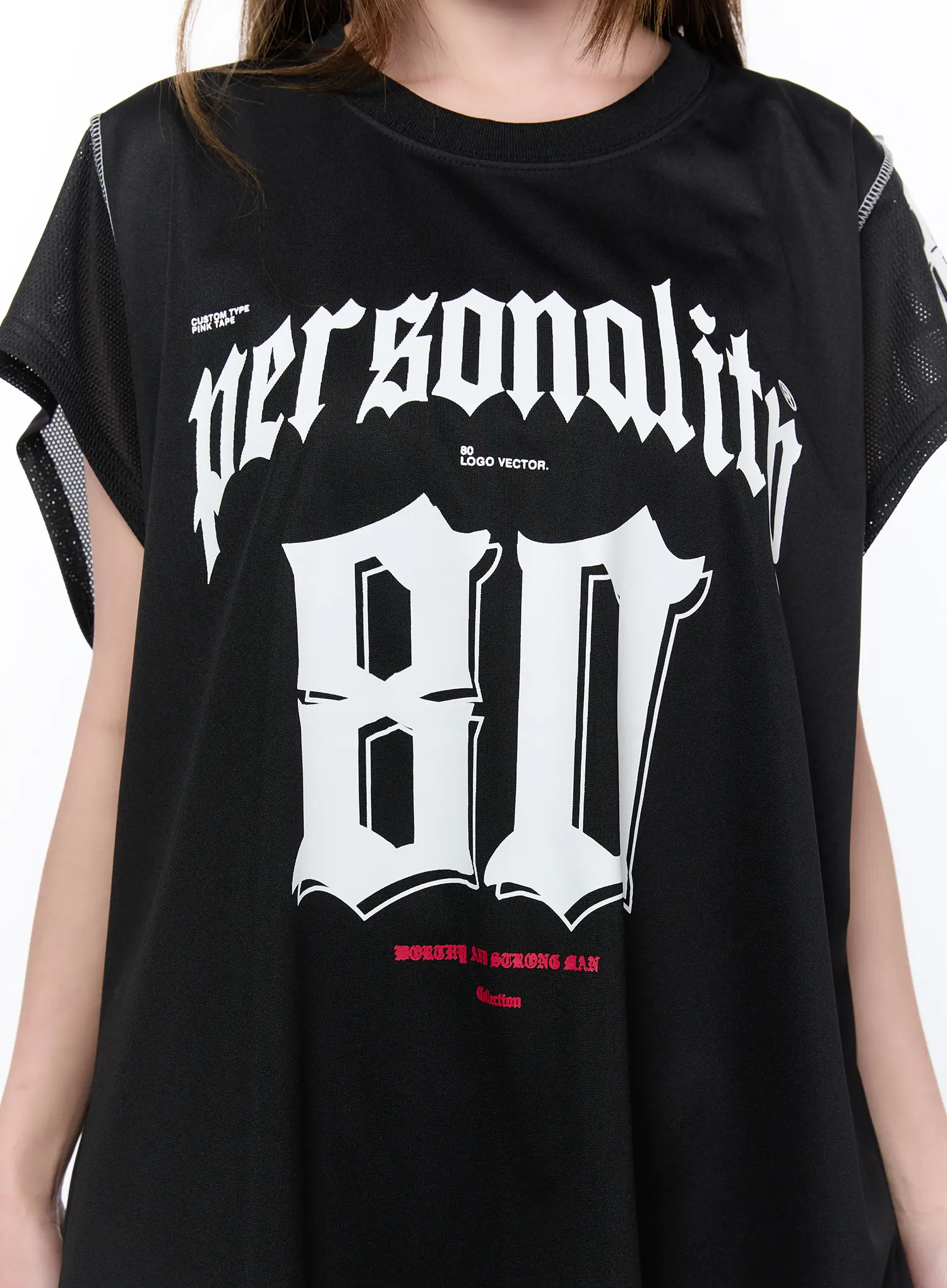 Retro Graphic Sleeveless T-Shirt CA522 - Image 4