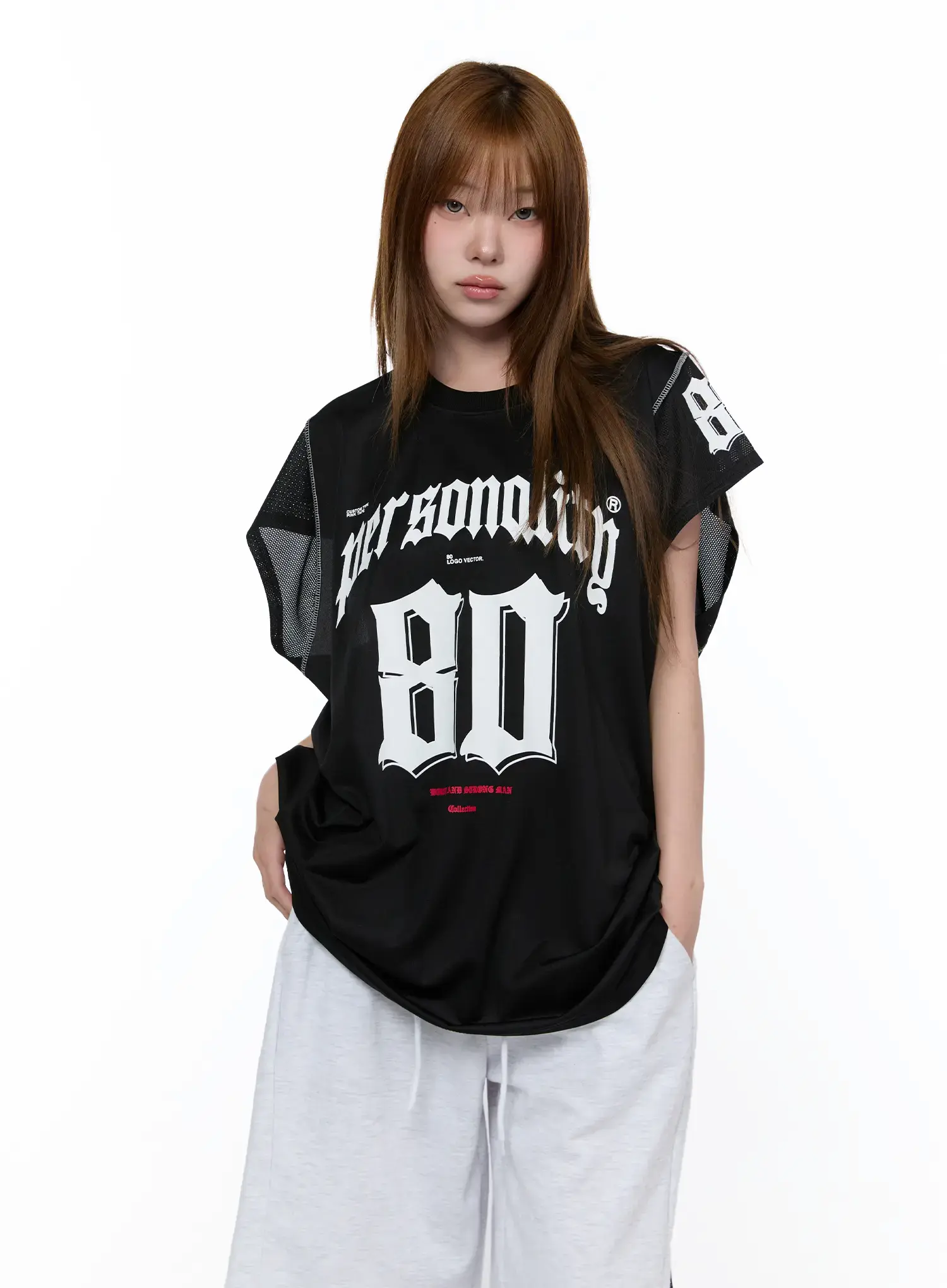 Retro Graphic Sleeveless T-Shirt CA522 - Image 6
