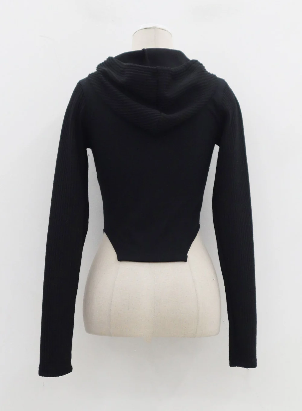 Ribbed Cropped Zip-Up Hoodie CJ330 - Image 16