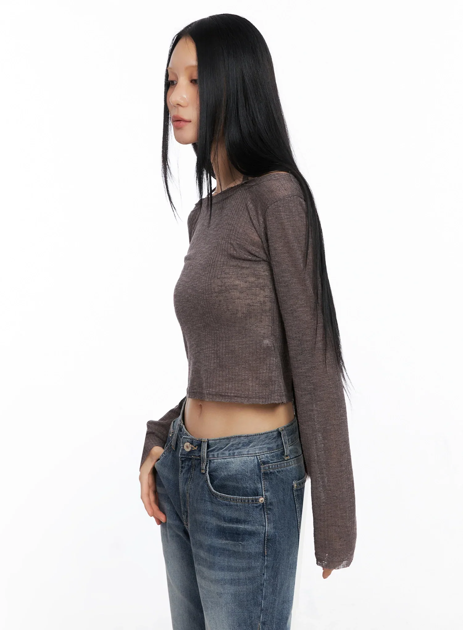 Ribbed Halterneck Top IO516 - Image 7