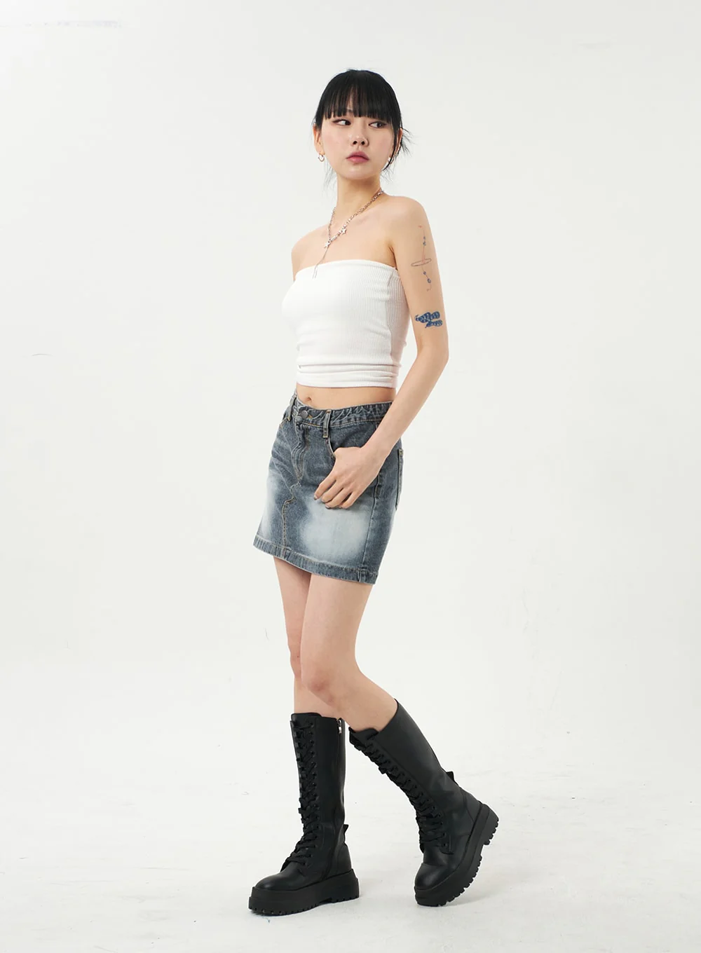 Ribbed Knit Tube Top CA327 - Image 9