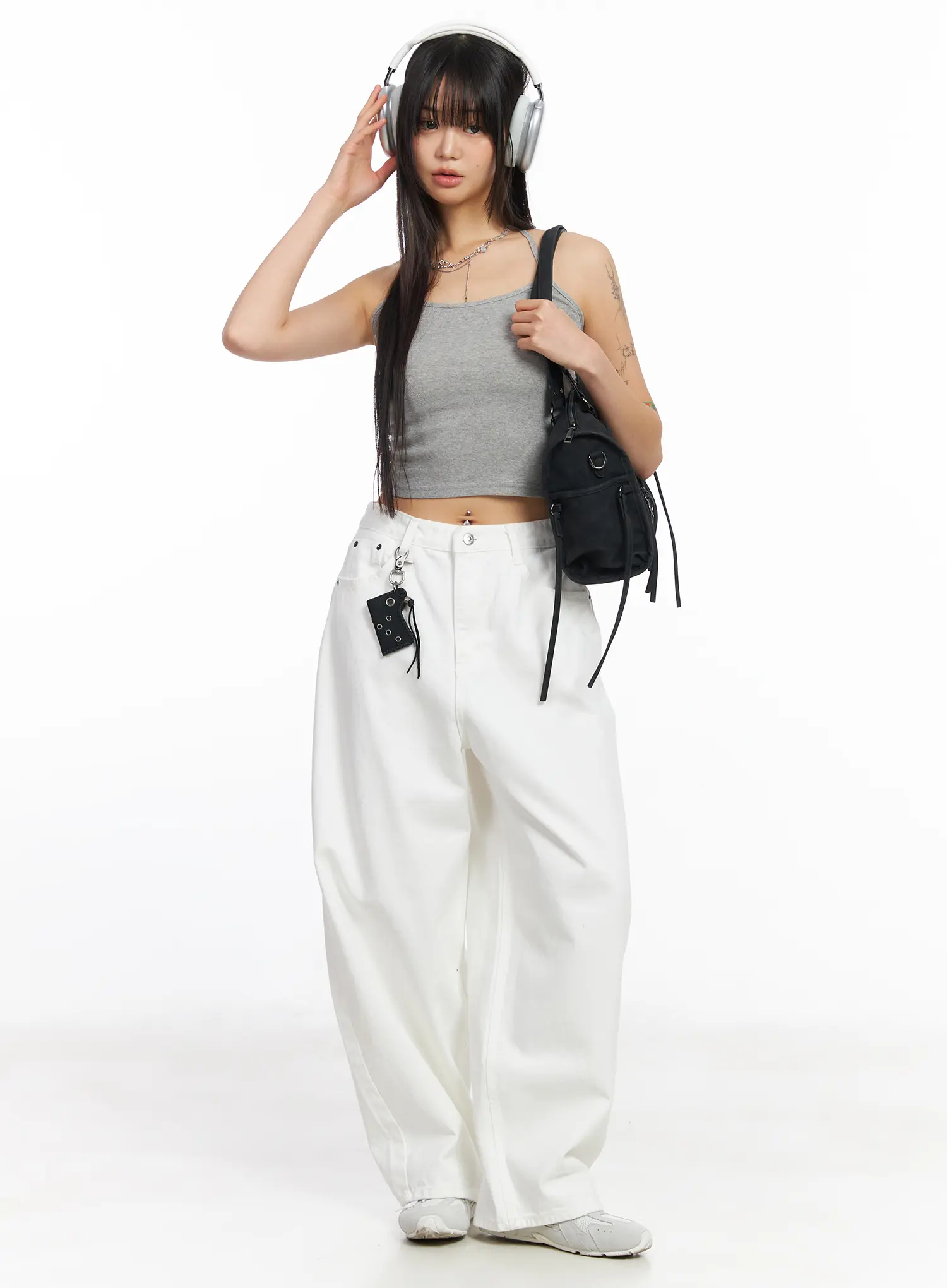 Ribbed Tie Halter Neck Top CF504 - Image 3
