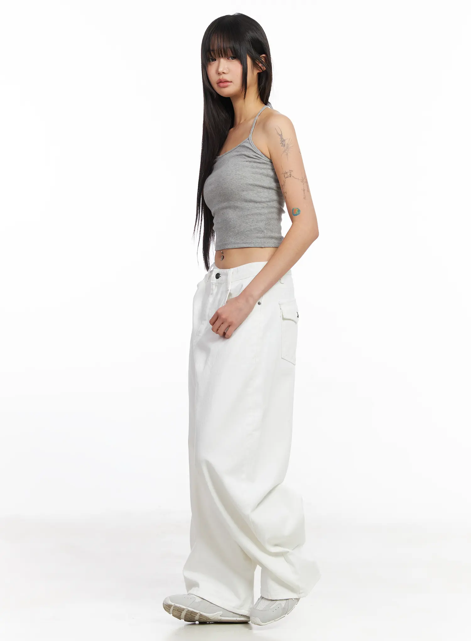 Ribbed Tie Halter Neck Top CF504 - Image 8