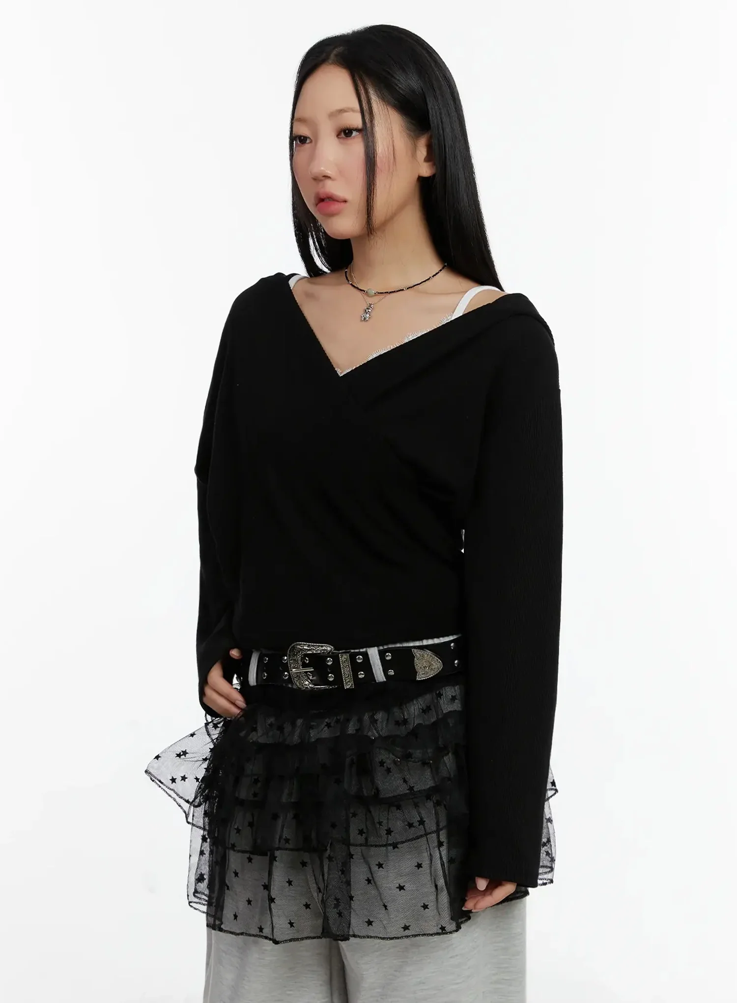 Ribbed Wrap Hoodie Top ID525 - Image 6