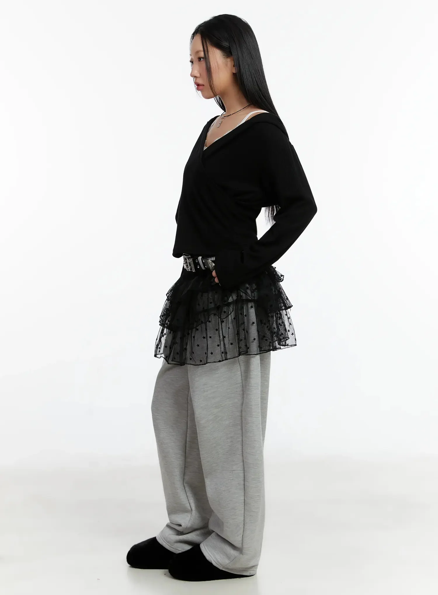 Ribbed Wrap Hoodie Top ID525 - Image 9