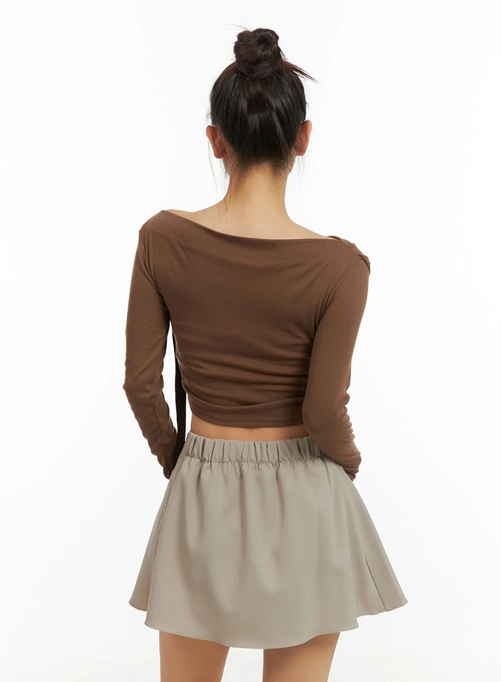 Ribbon Asymmetrical Slit Top IS402 - Image 6