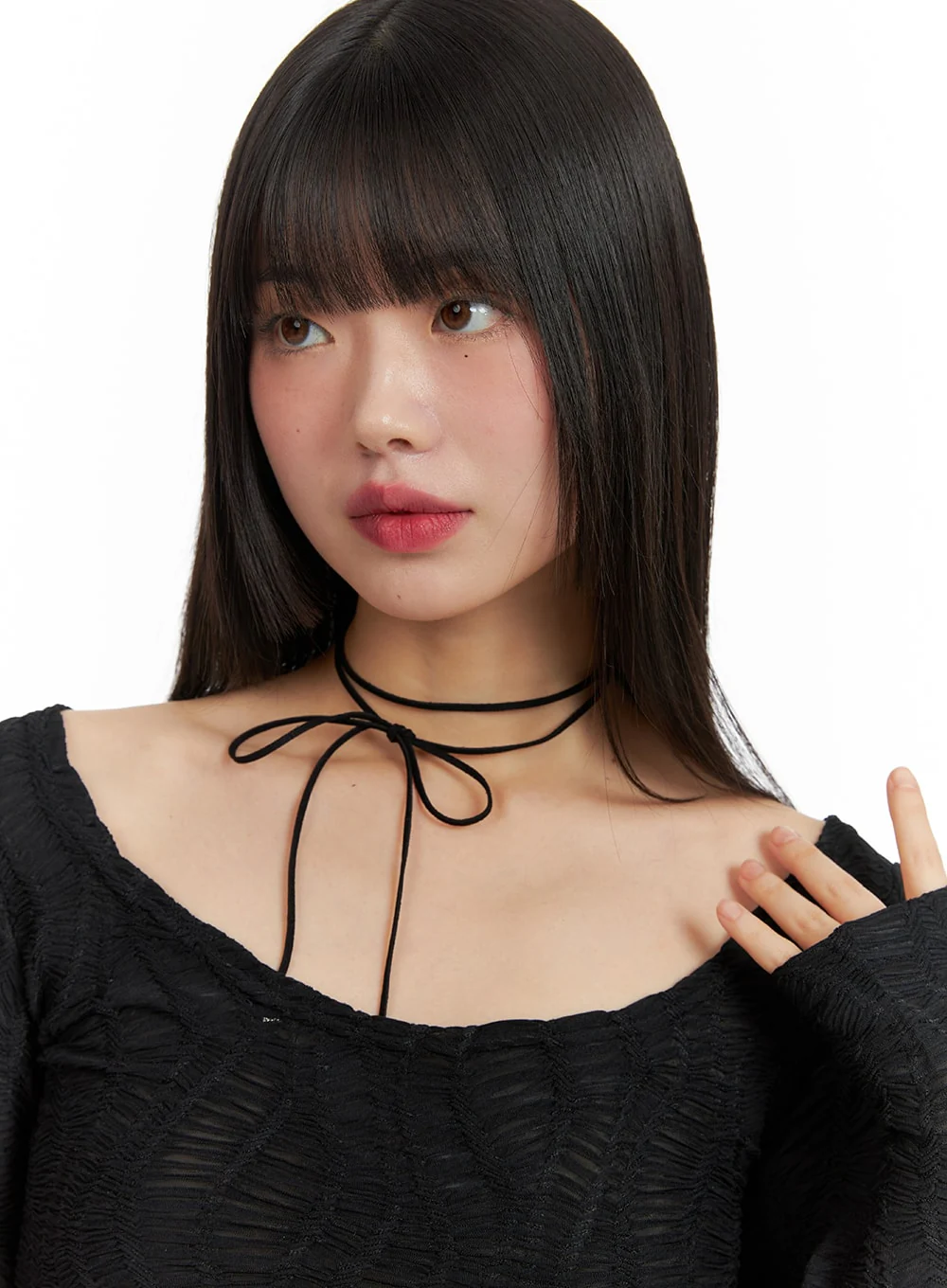 Ribbon Choker Necklace CF422 - Image 3