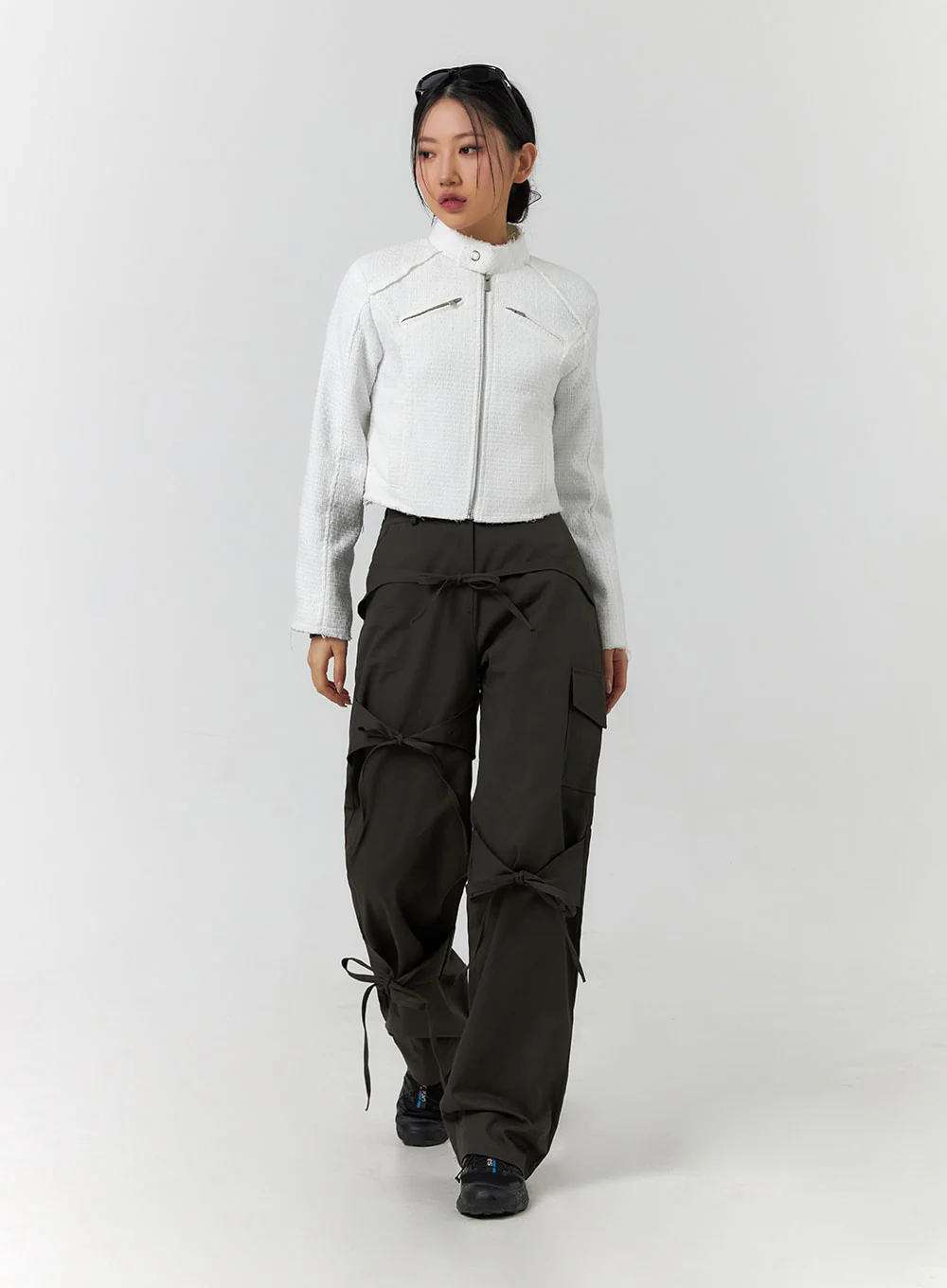 Ribbon Detail Cargo Pants CF401 - Image 5
