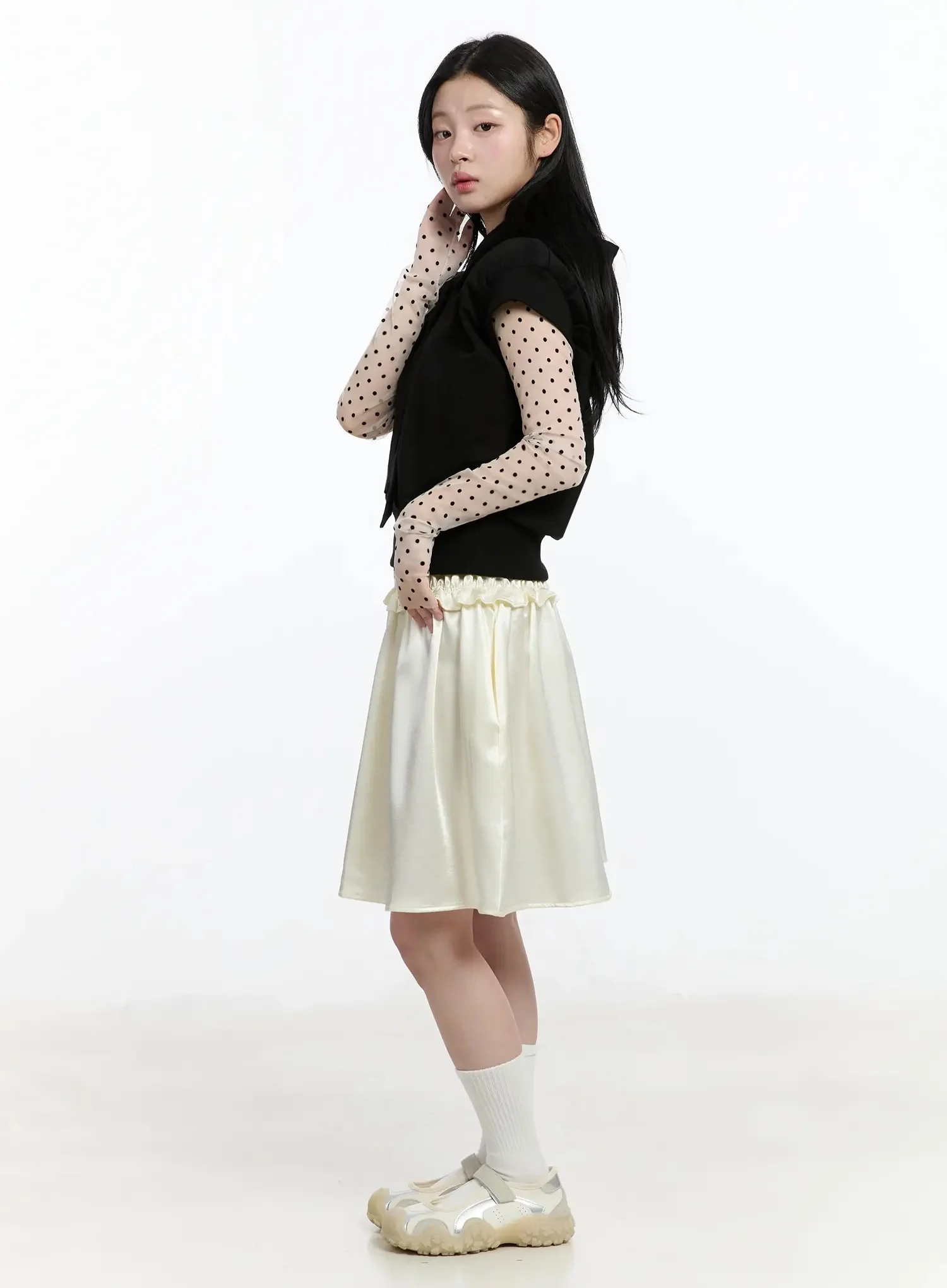 Ribbon Detail Short Sleeve Hoodie IM519 - Image 10