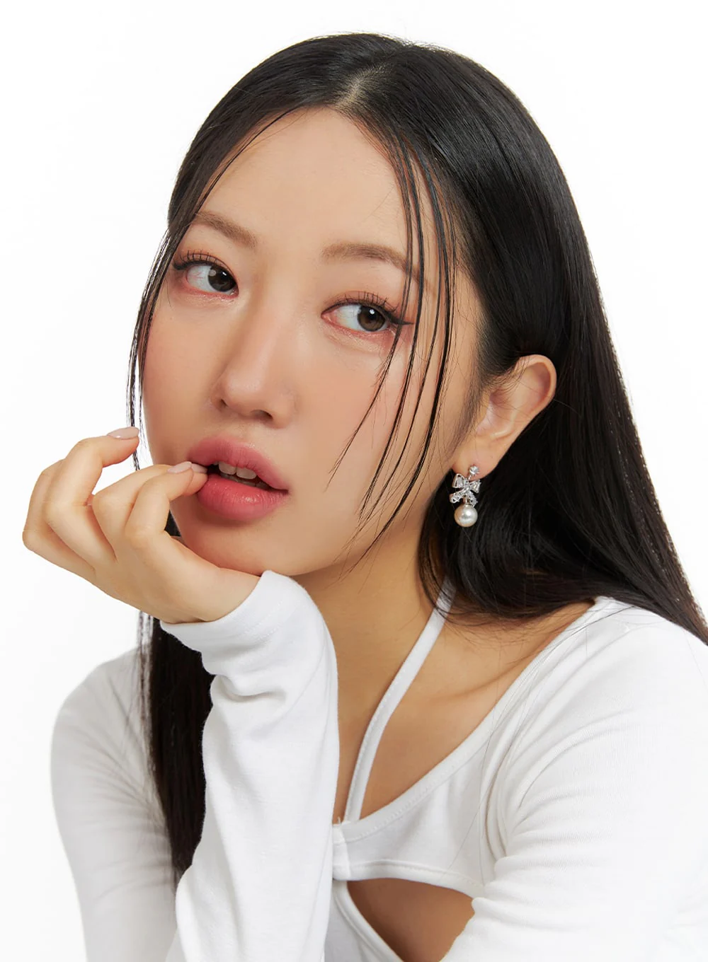 Ribbon Drop Earrings IF421 - Image 2