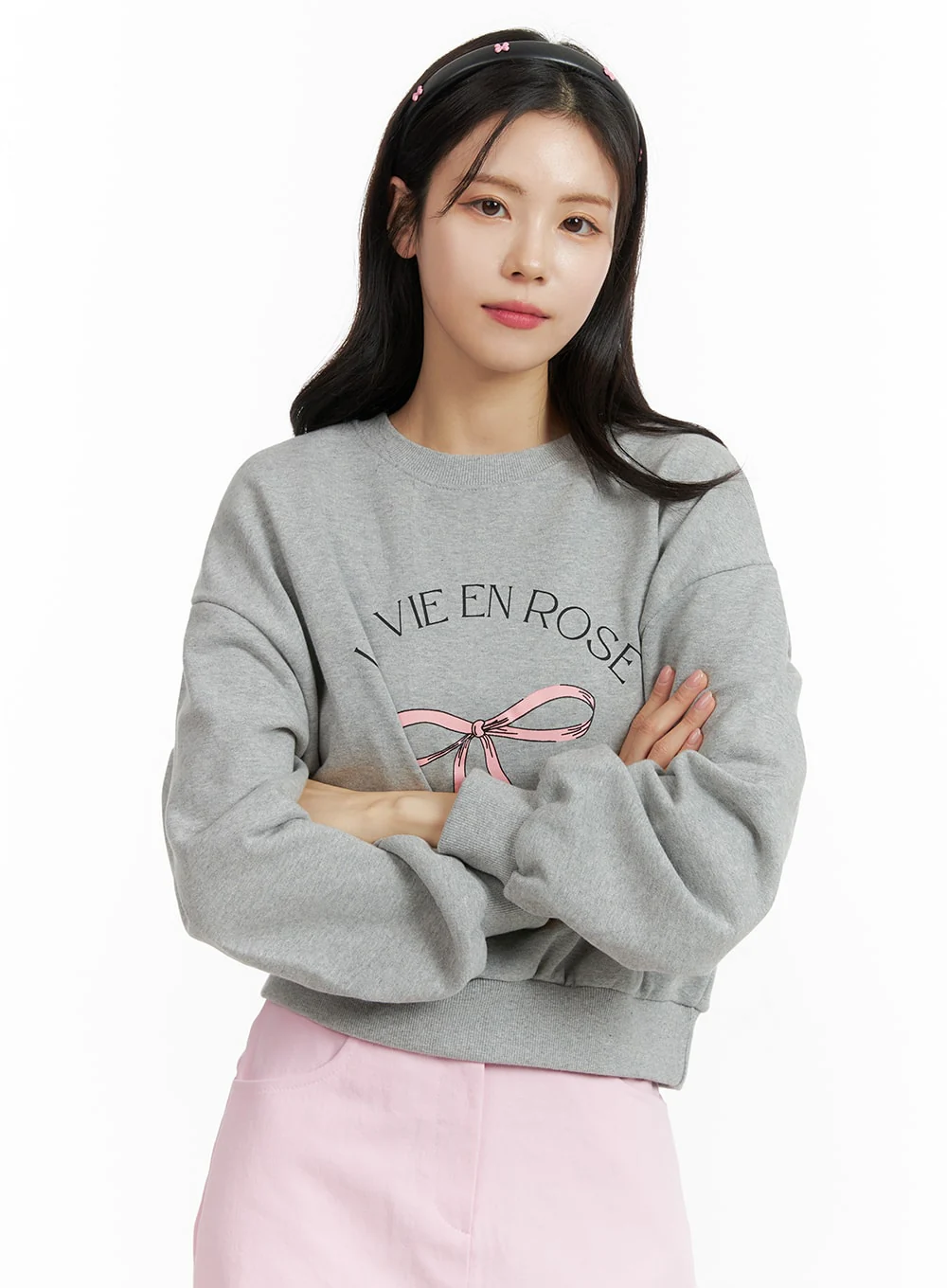 Ribbon Graphic Sweatshirt OF414 - Image 4