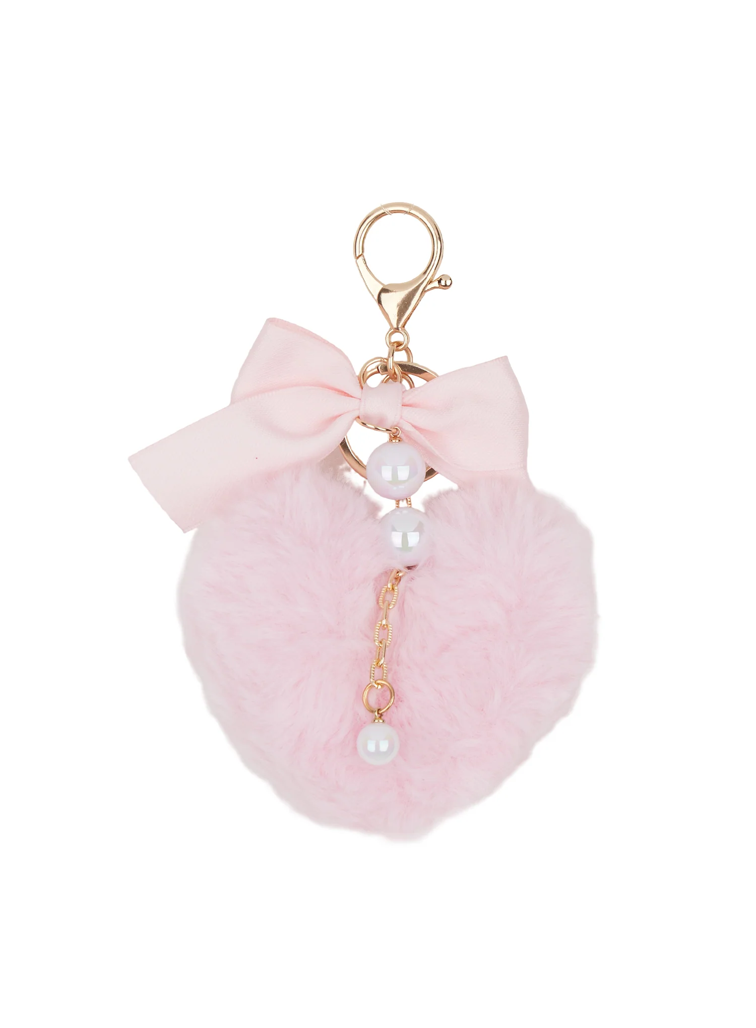 Ribbon Pearl Heart Keychain CM519 - Image 11
