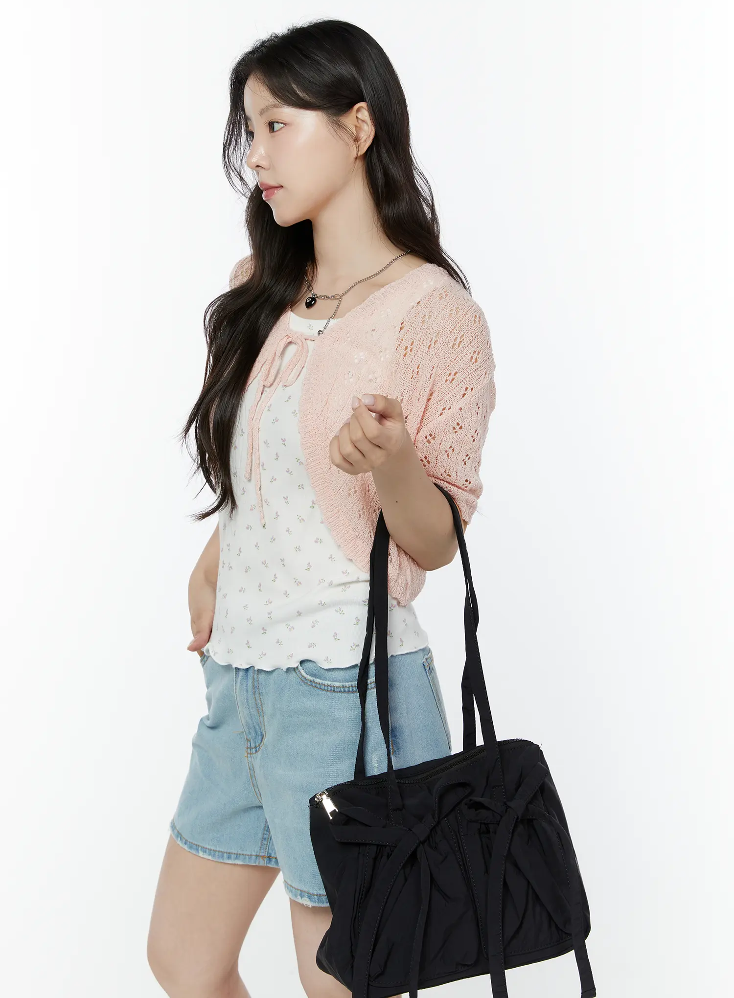 Ribbon Pocket Shoulder Bag IY507 - Image 6