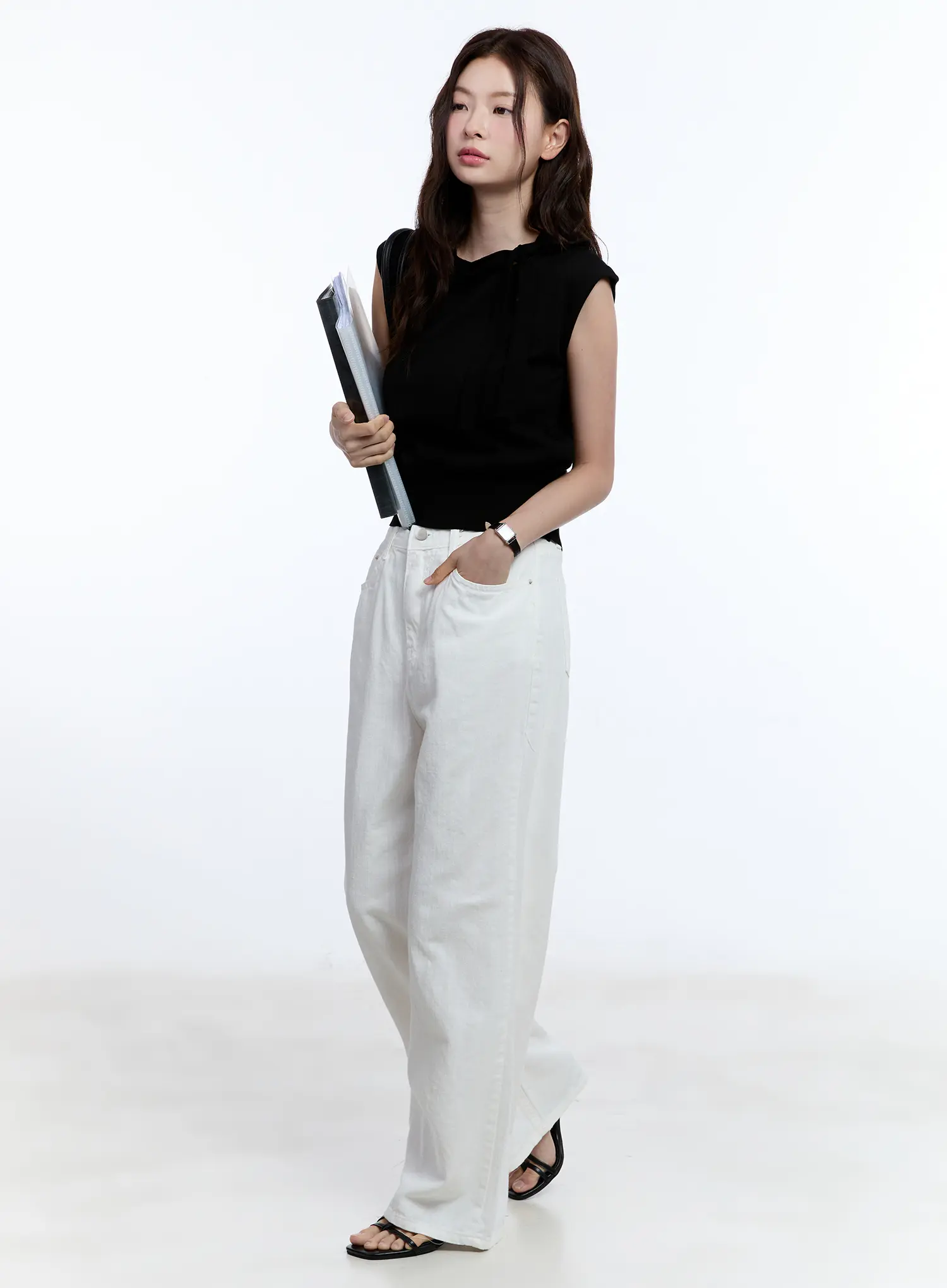 Ribbon Sleeveless Sweater CU513 - Image 10