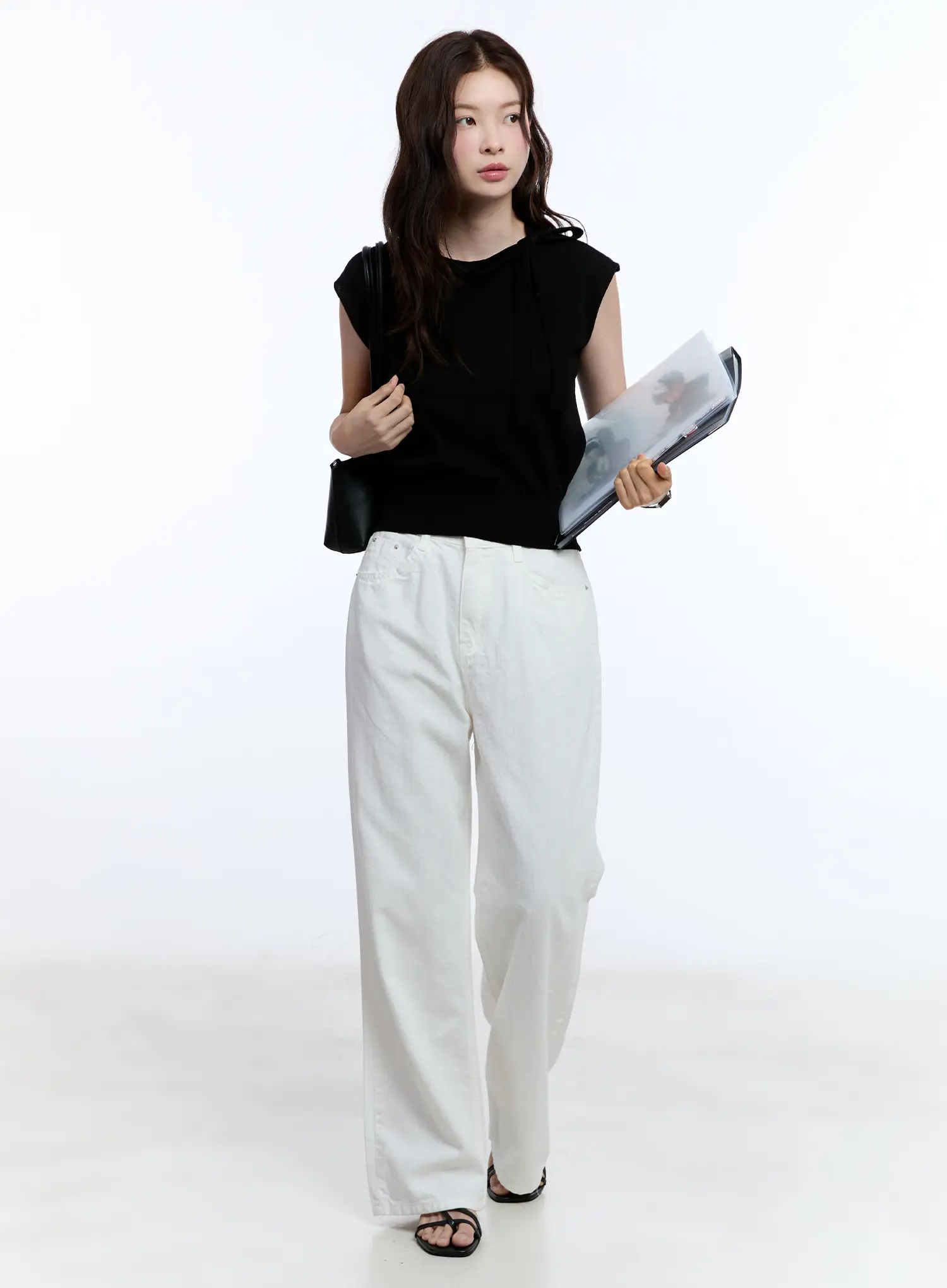 Ribbon Sleeveless Sweater CU513 - Image 3