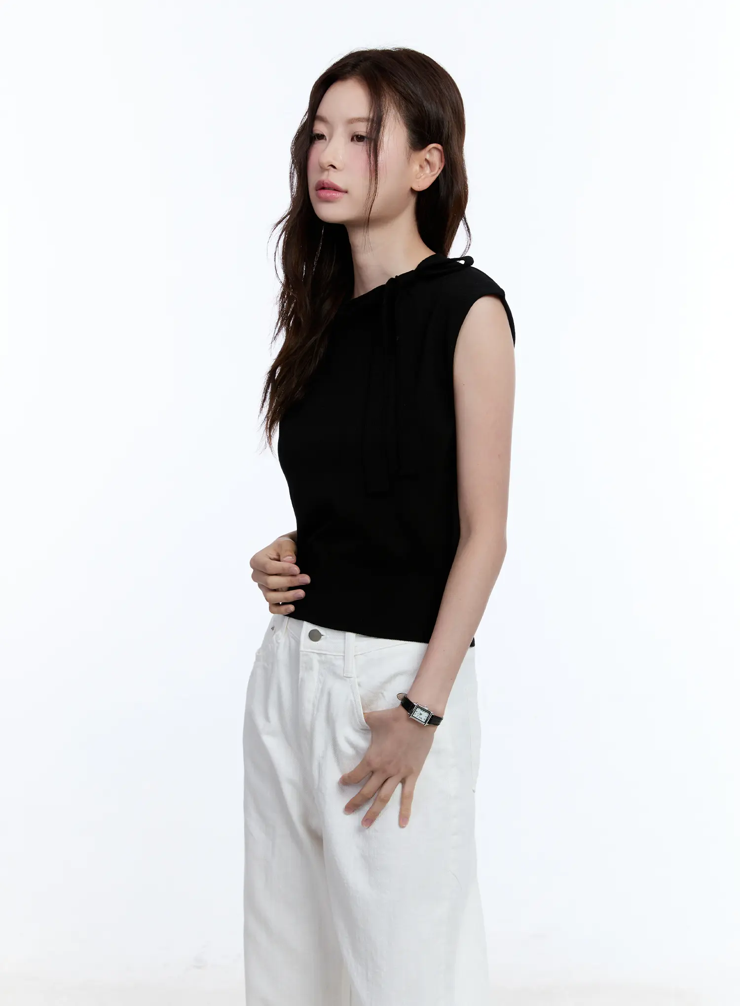 Ribbon Sleeveless Sweater CU513 - Image 6