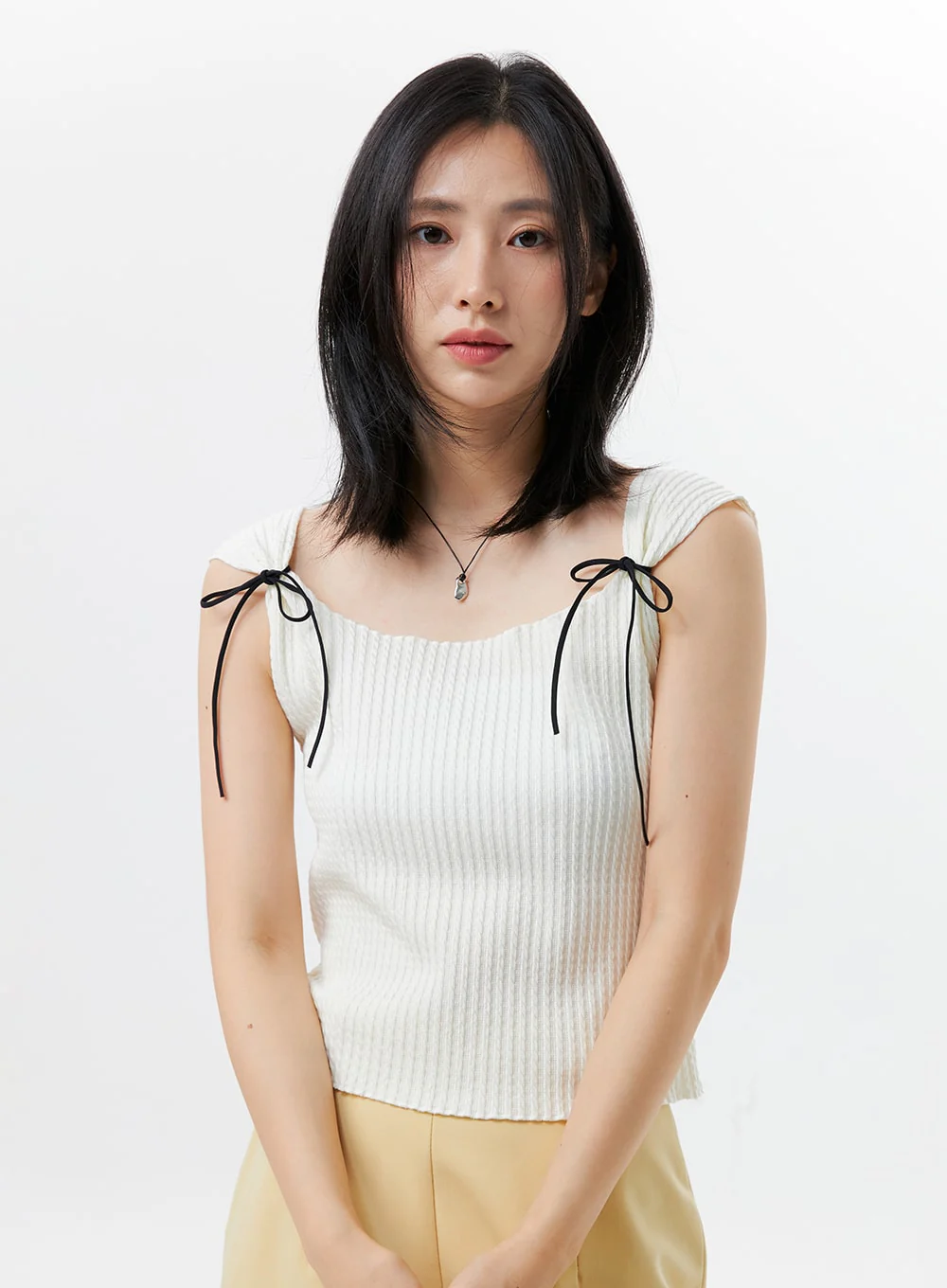 Ribbon Sleeveless Top OL325
