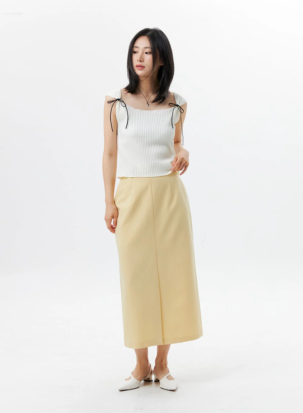 Ribbon Sleeveless Top OL325 - Image 3