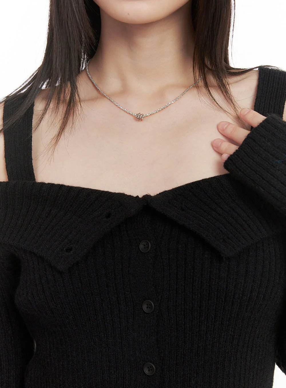 Ring Twisted Rope Necklace CJ528 - Image 2