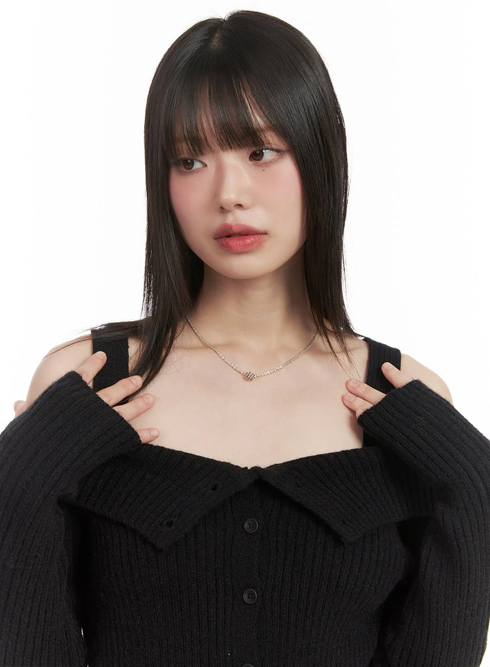 Ring Twisted Rope Necklace CJ528 - Image 4