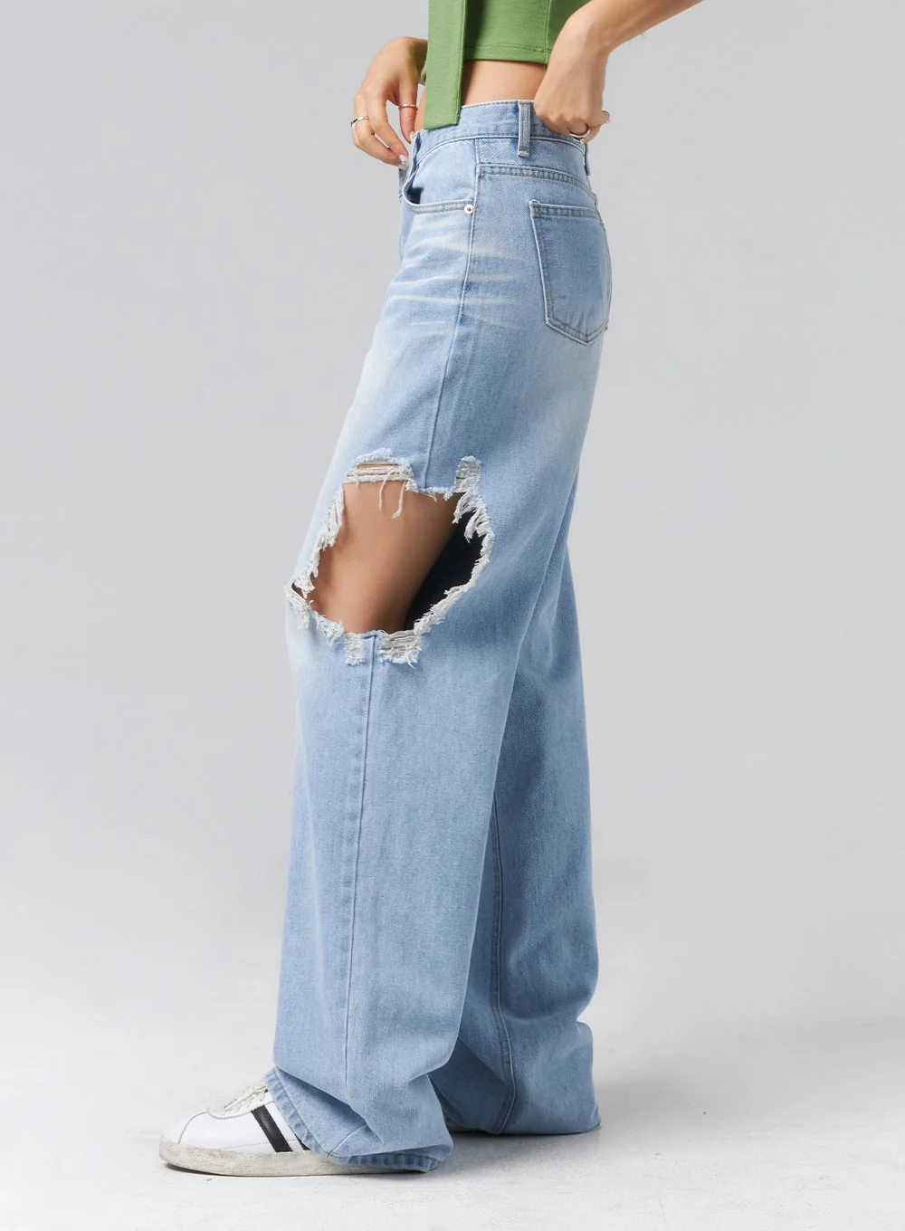 Ripped Side Jeans CL320 - Image 5