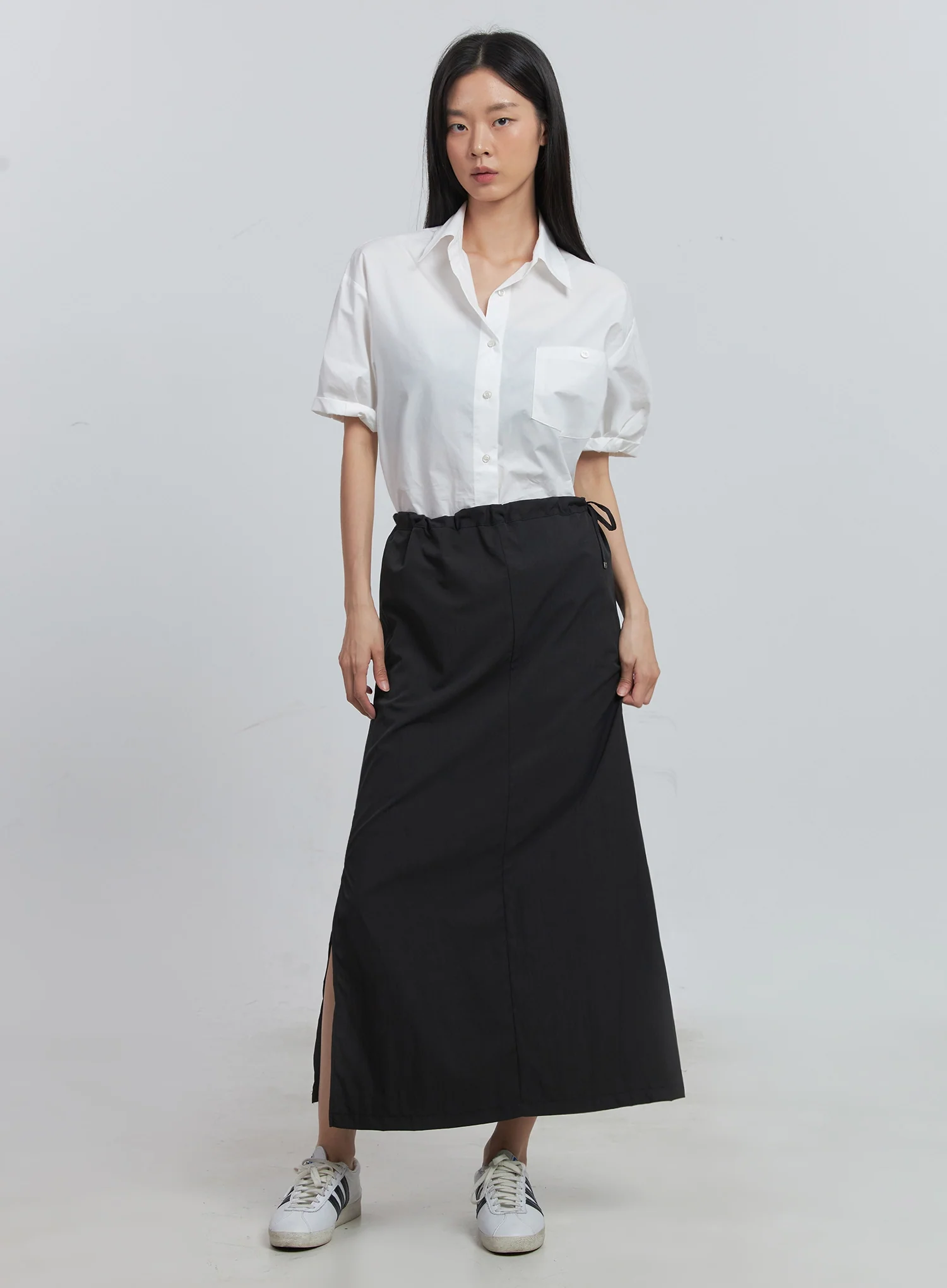 Roll-Up Short-Sleeve Collared Shirt IU512 - Image 26
