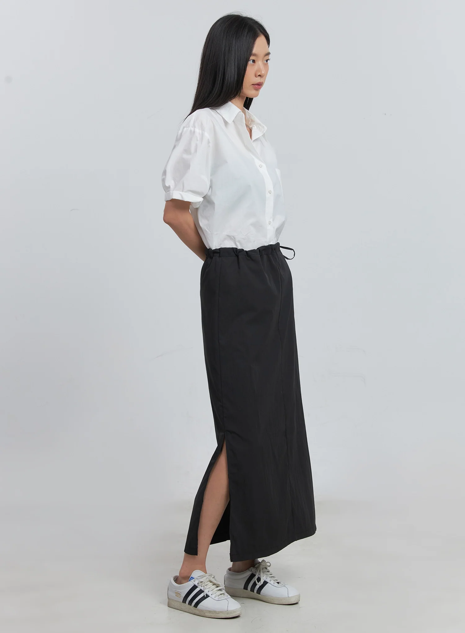 Roll-Up Short-Sleeve Collared Shirt IU512 - Image 27