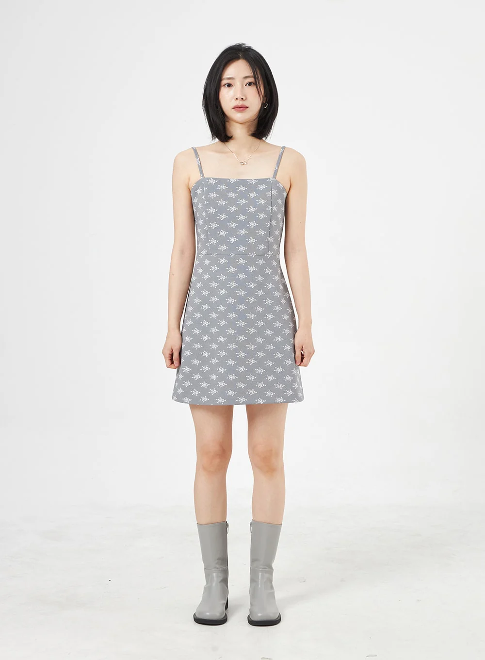 Rose Print Mini Dress OA310 - Image 8