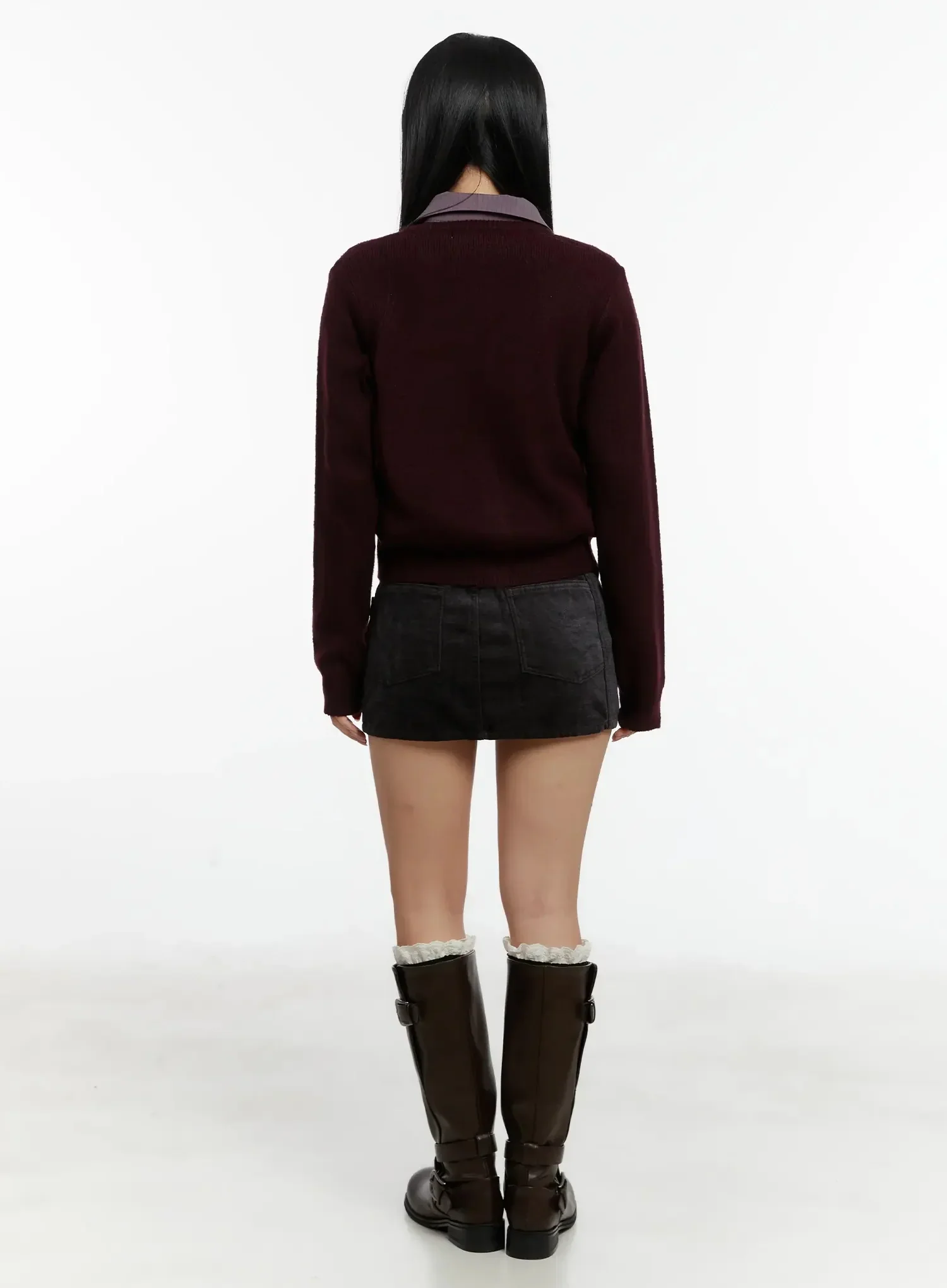 Round Neck Knit Cardigan ID525 - Image 11