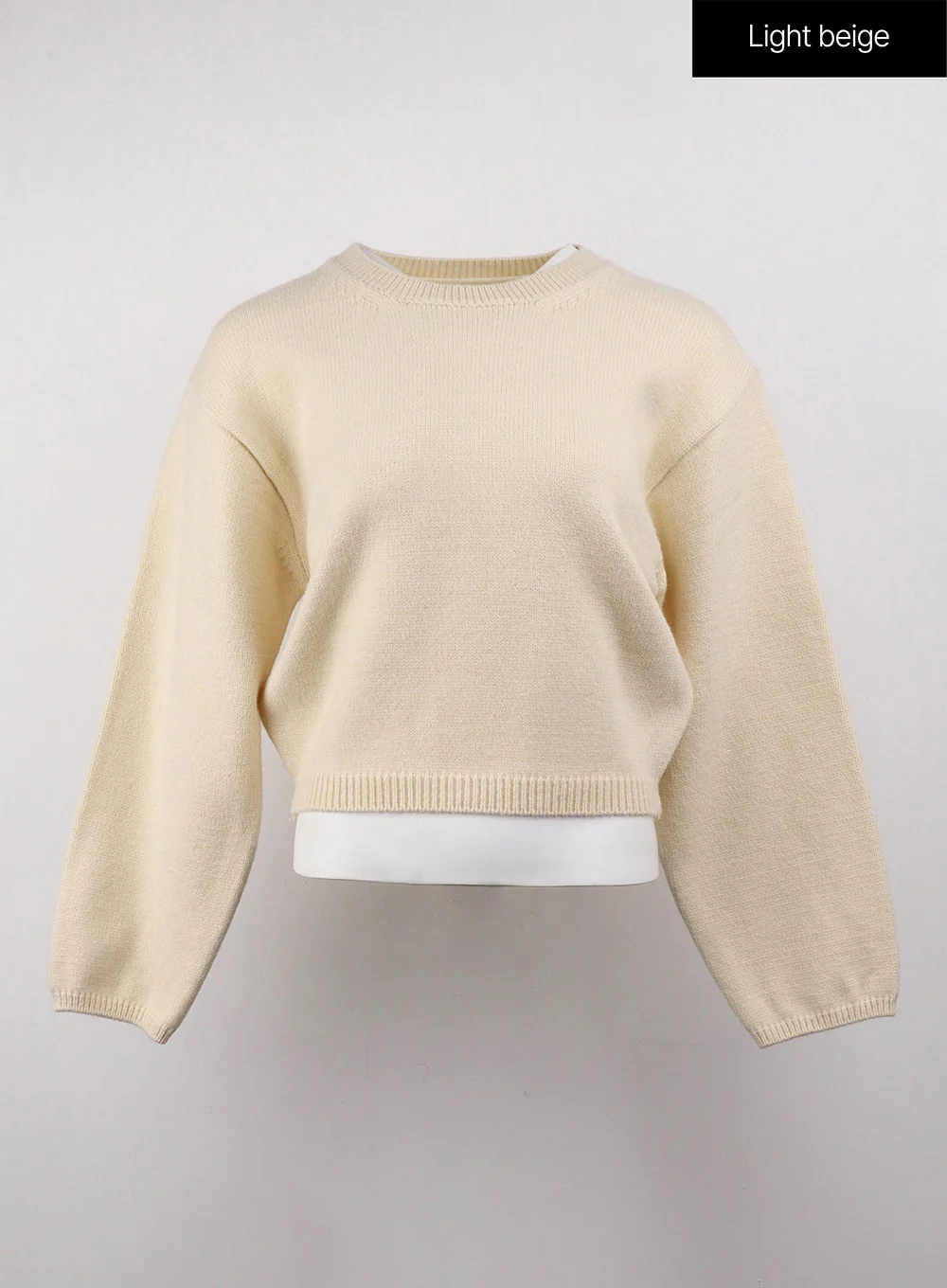 Round Neck Knitted Long Sleeve Sweater OJ415 - Image 14