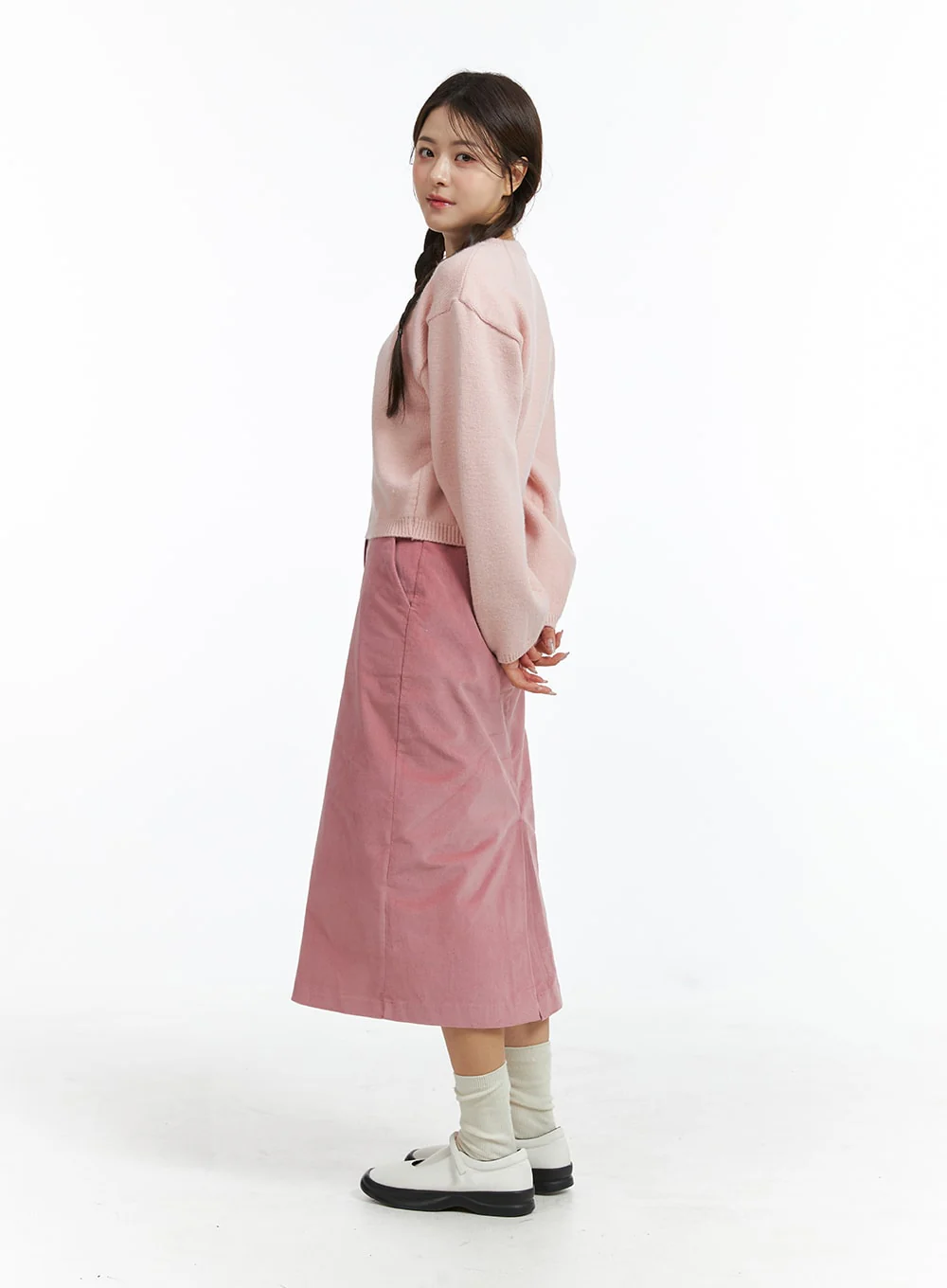 Round Neck Knitted Long Sleeve Sweater OJ415 - Image 6