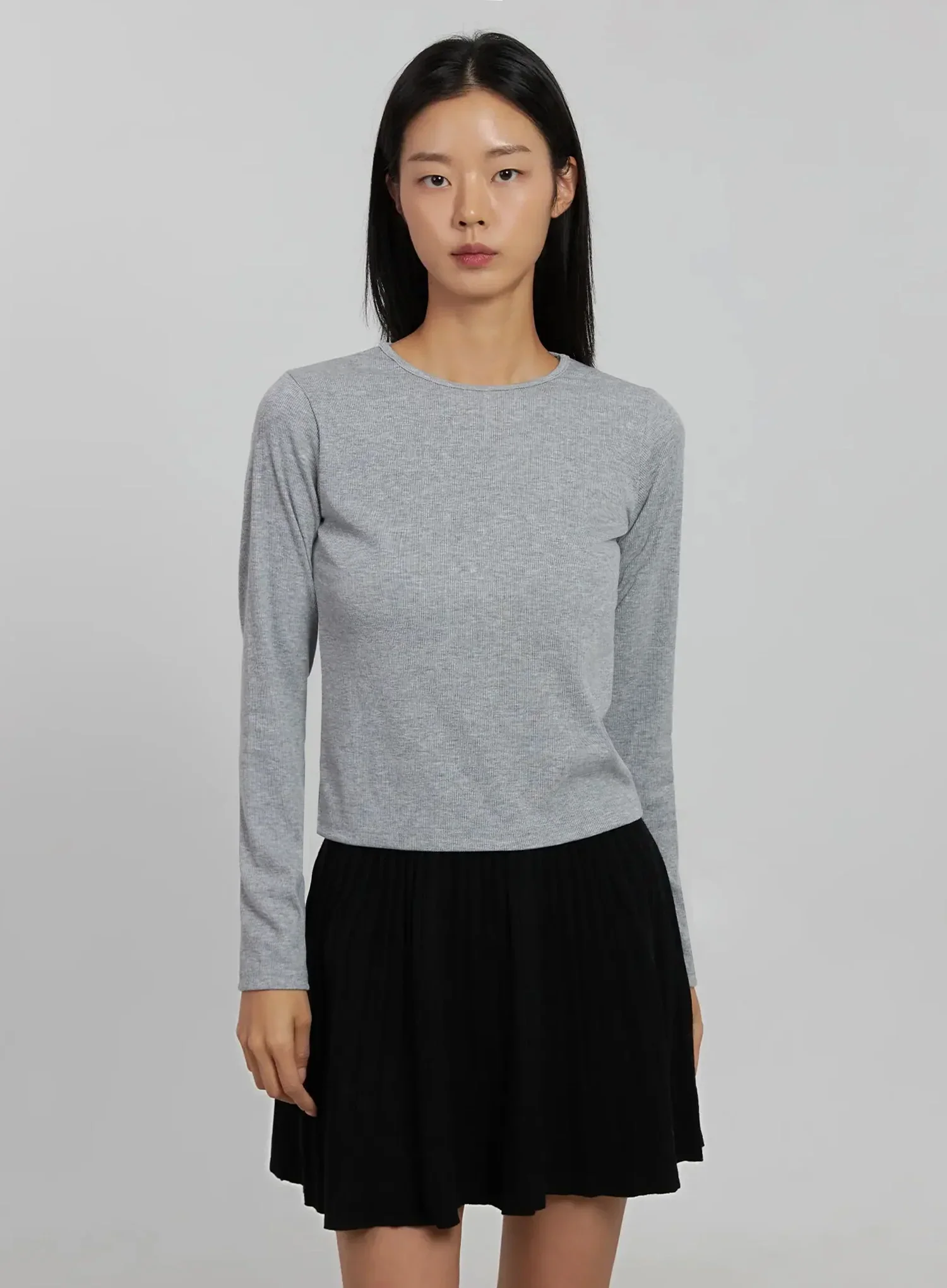Round Ribbed Long Sleeve Top IJ508 - Image 14