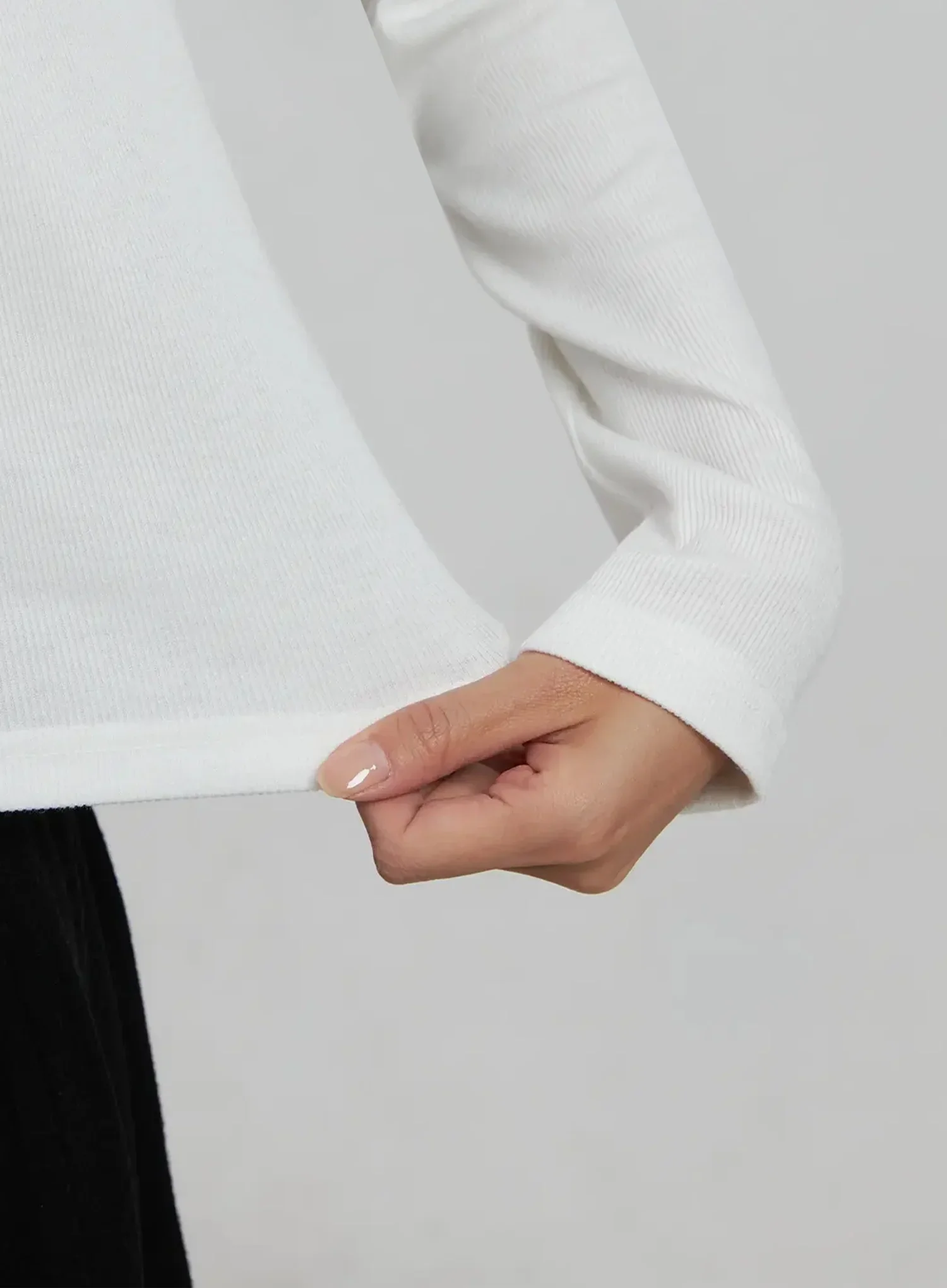 Round Ribbed Long Sleeve Top IJ508 - Image 8