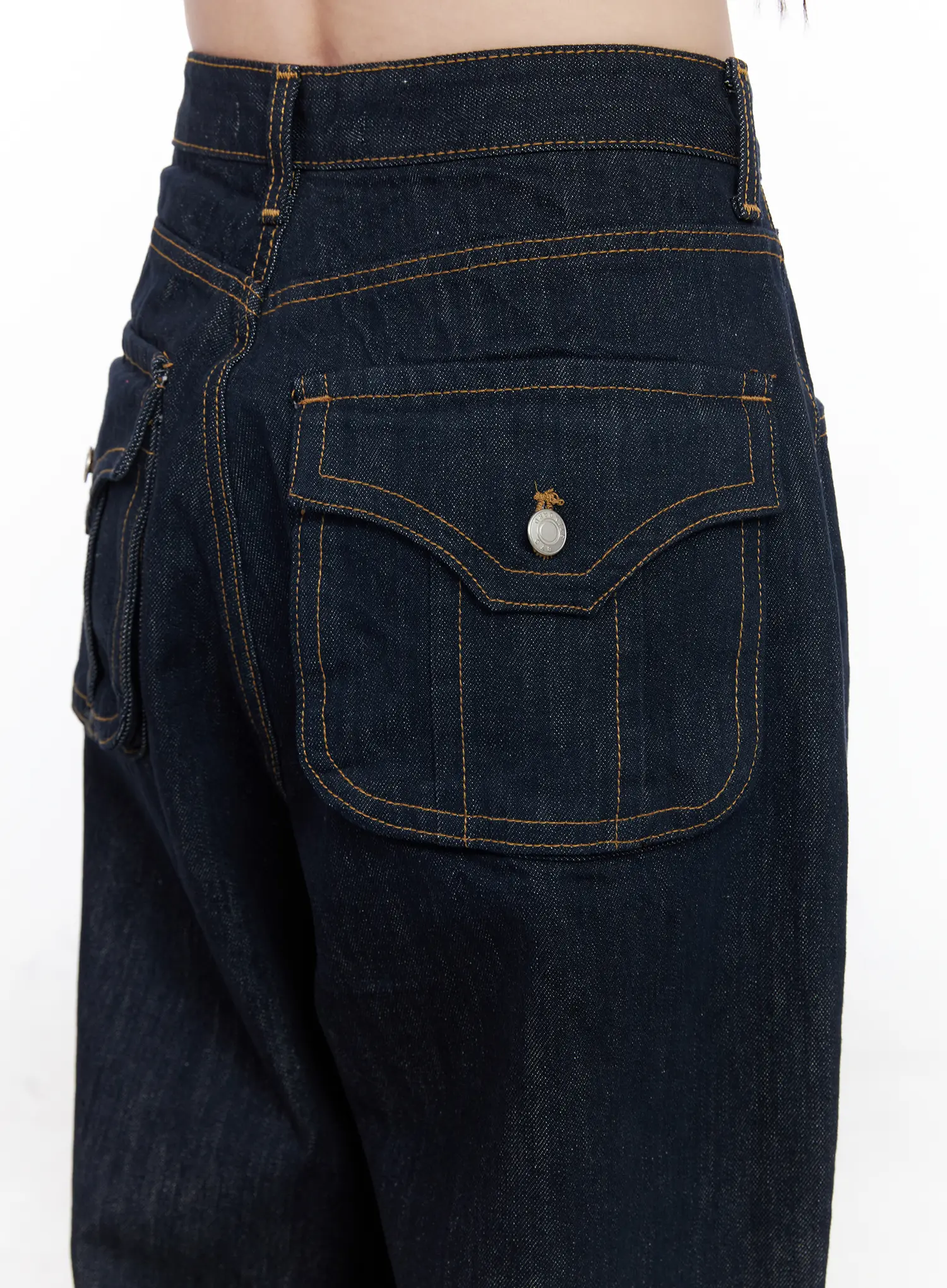Rowyn Wide Leg Jeans with Pocket Detail CF523 - Image 8