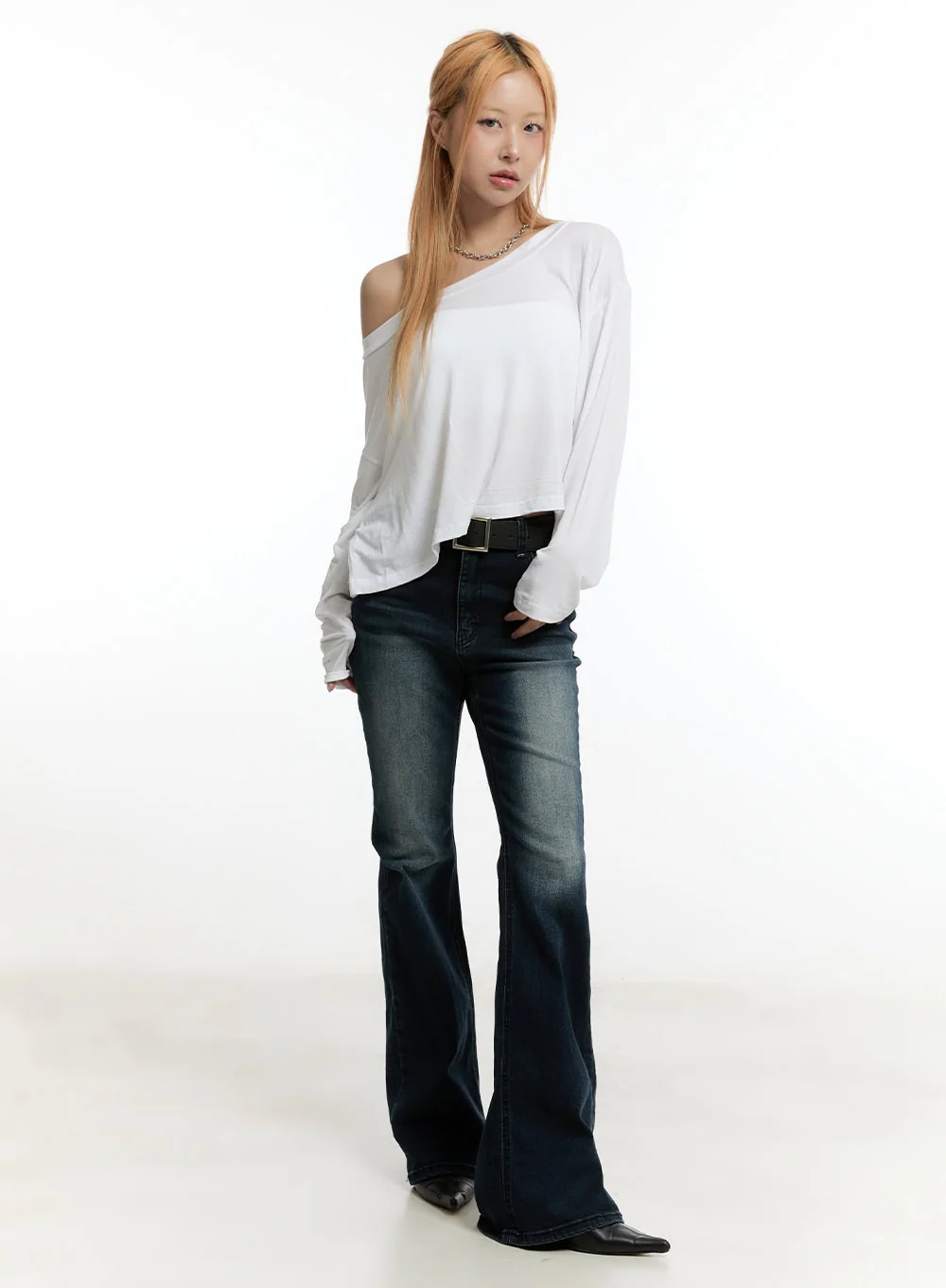Ruelle Slim Washed Bootcut Jeans CY501 - Image 7