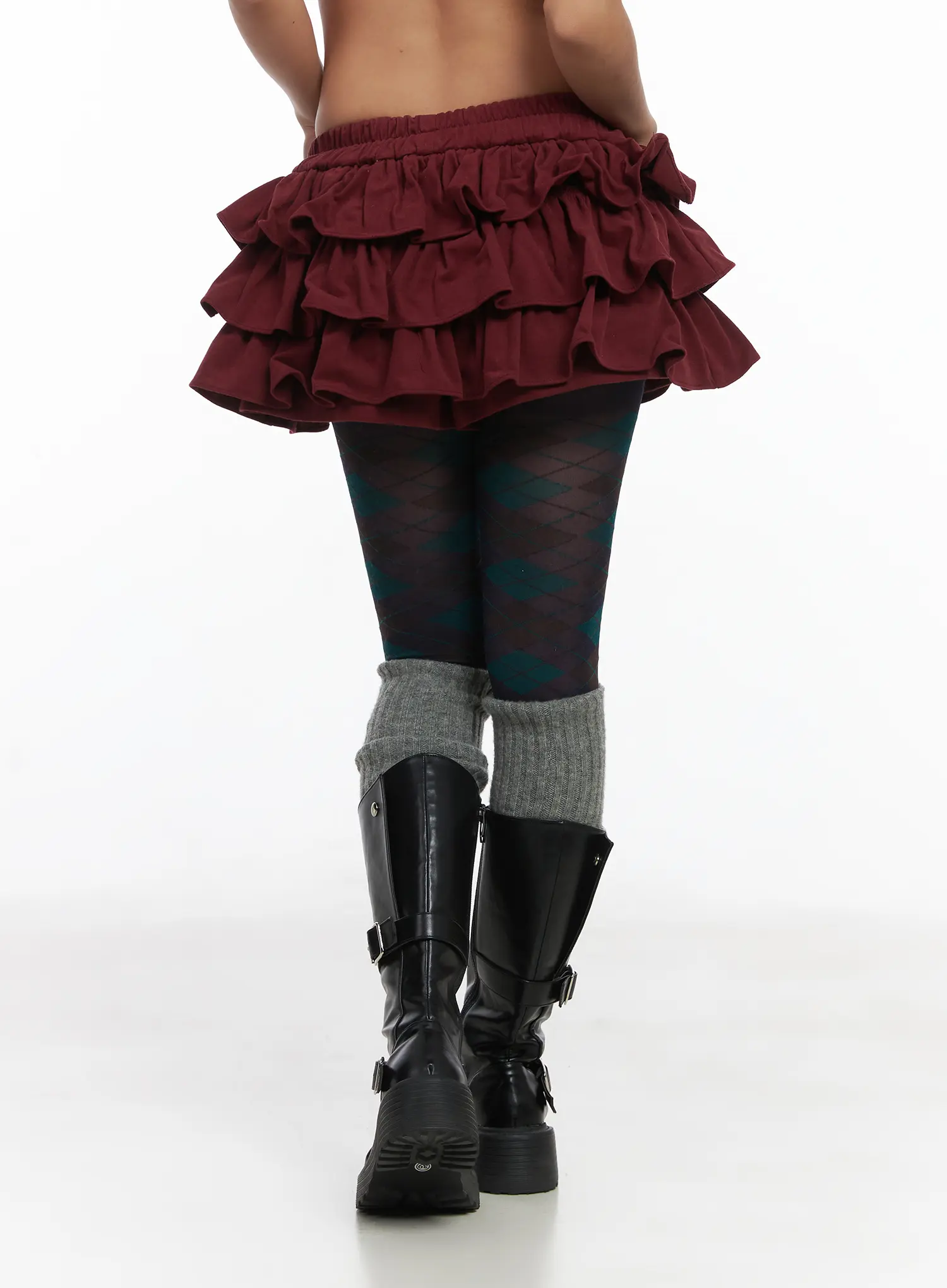 Ruffle Mini Skirt CJ513 - Image 4