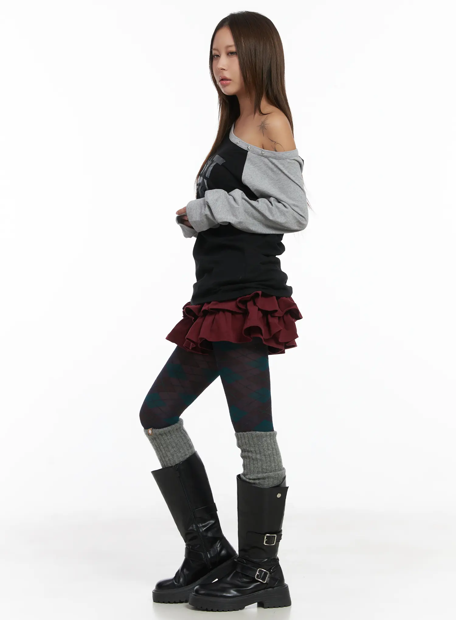 Ruffle Mini Skirt CJ513 - Image 6