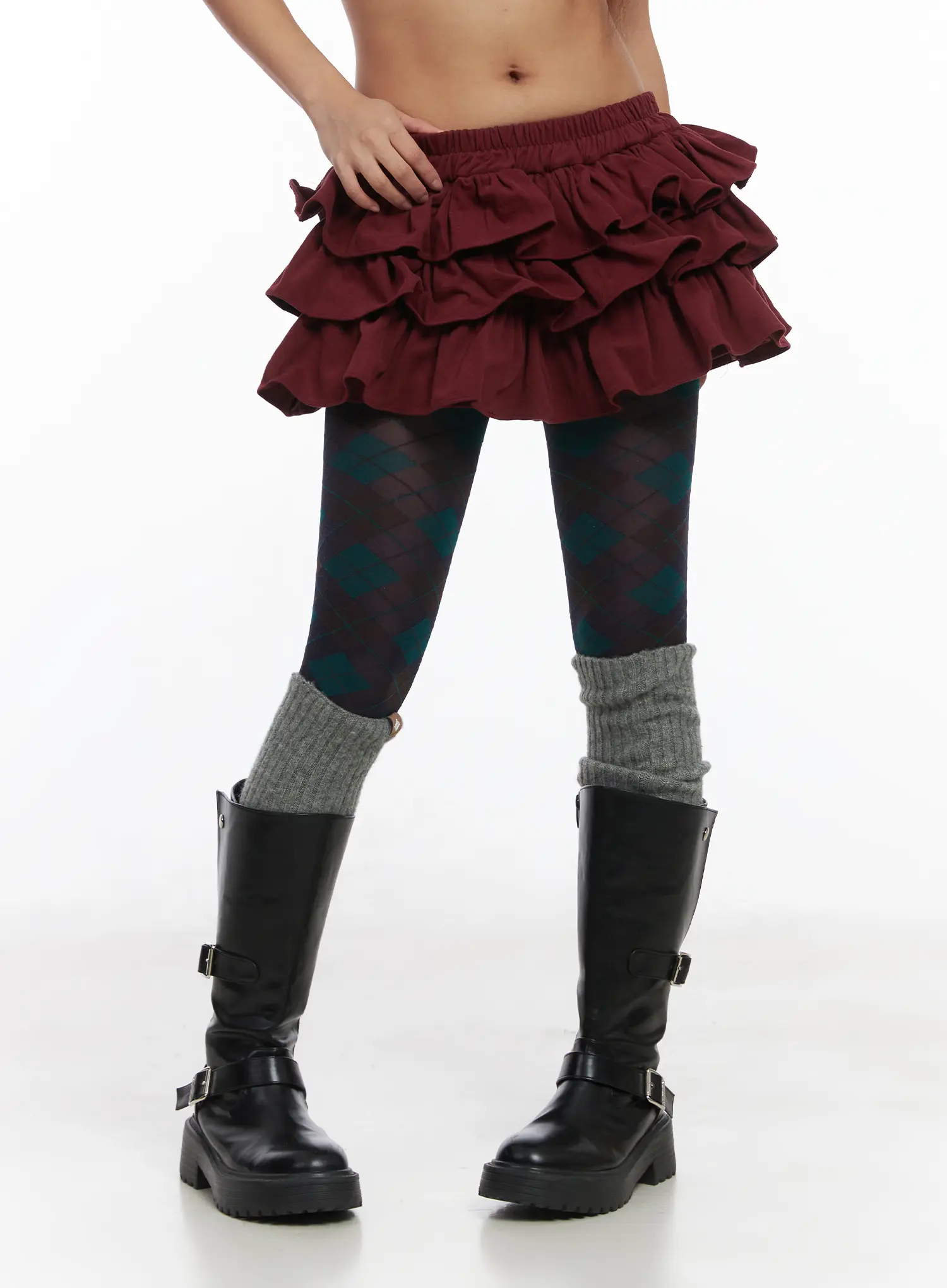 Ruffle Mini Skirt CJ513 - Image 9