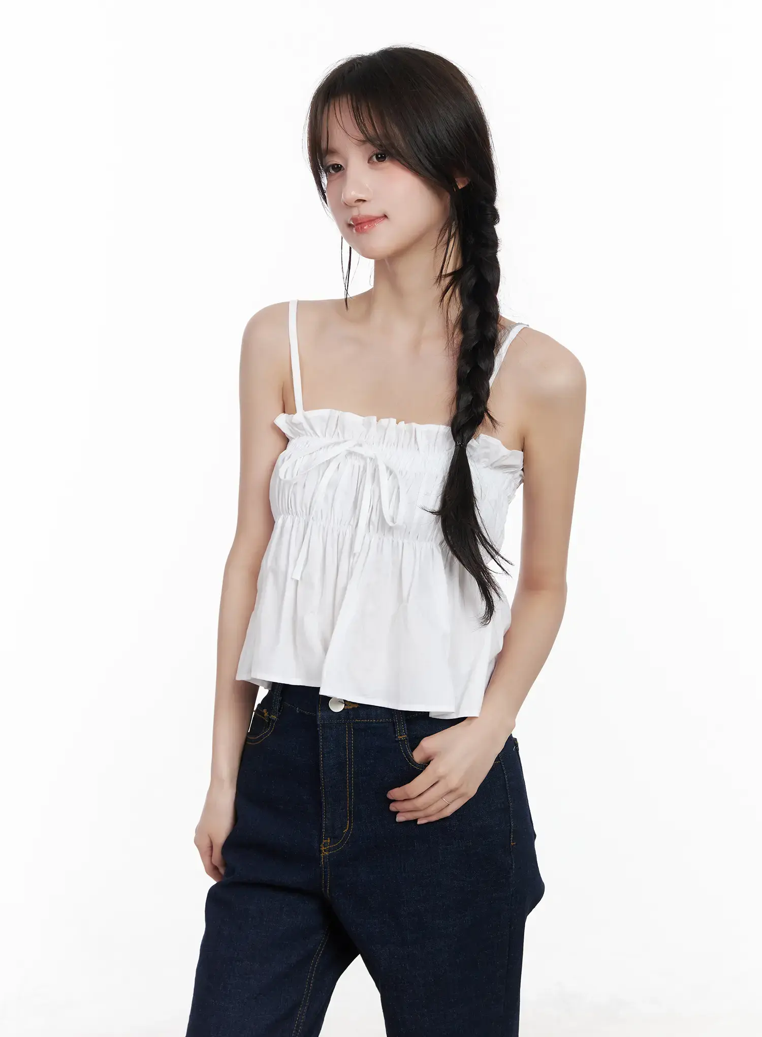 Ruffle Shirred Cami Top CM531 - Image 10