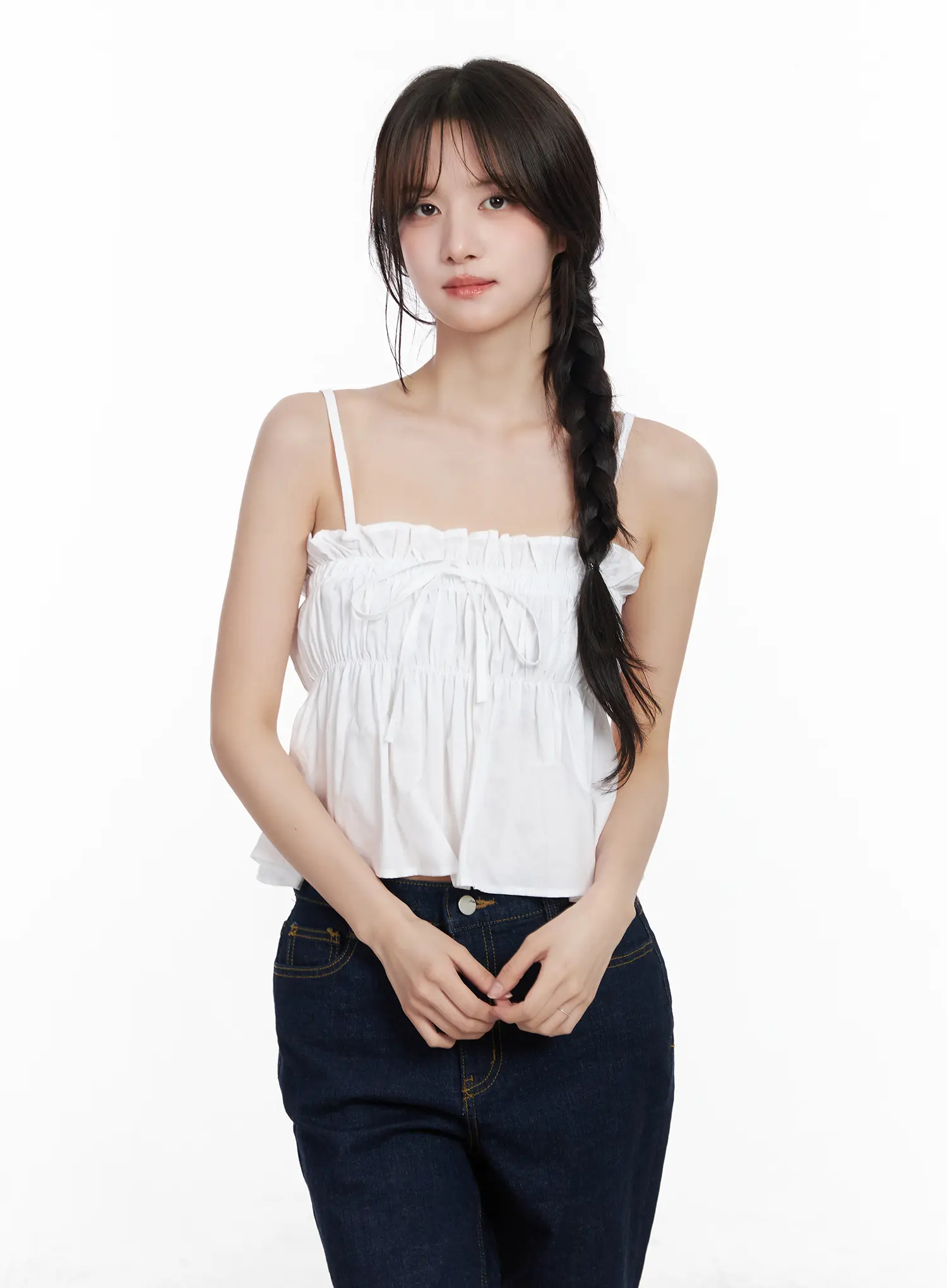 Ruffle Shirred Cami Top CM531 - Image 2