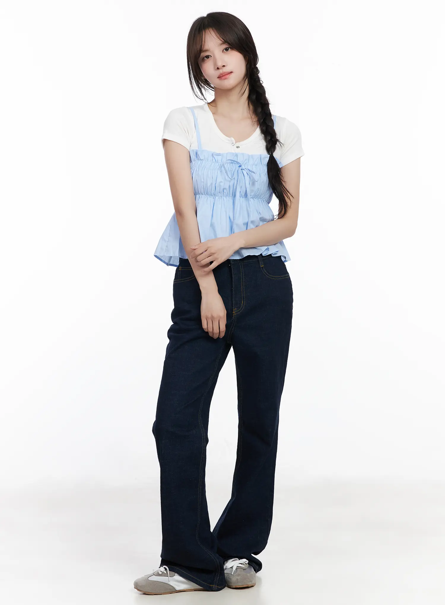 Ruffle Shirred Cami Top CM531 - Image 3
