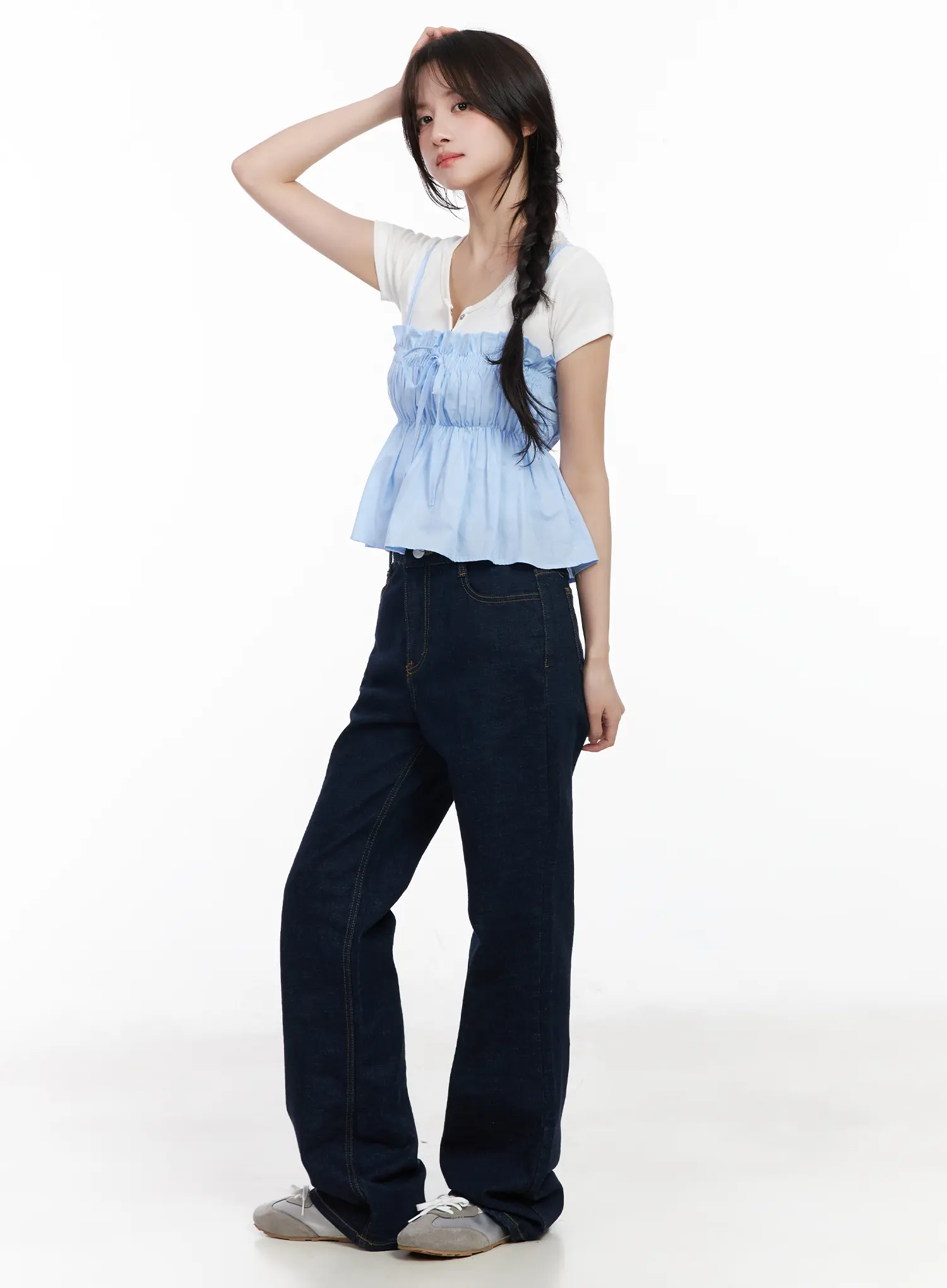 Ruffle Shirred Cami Top CM531 - Image 4