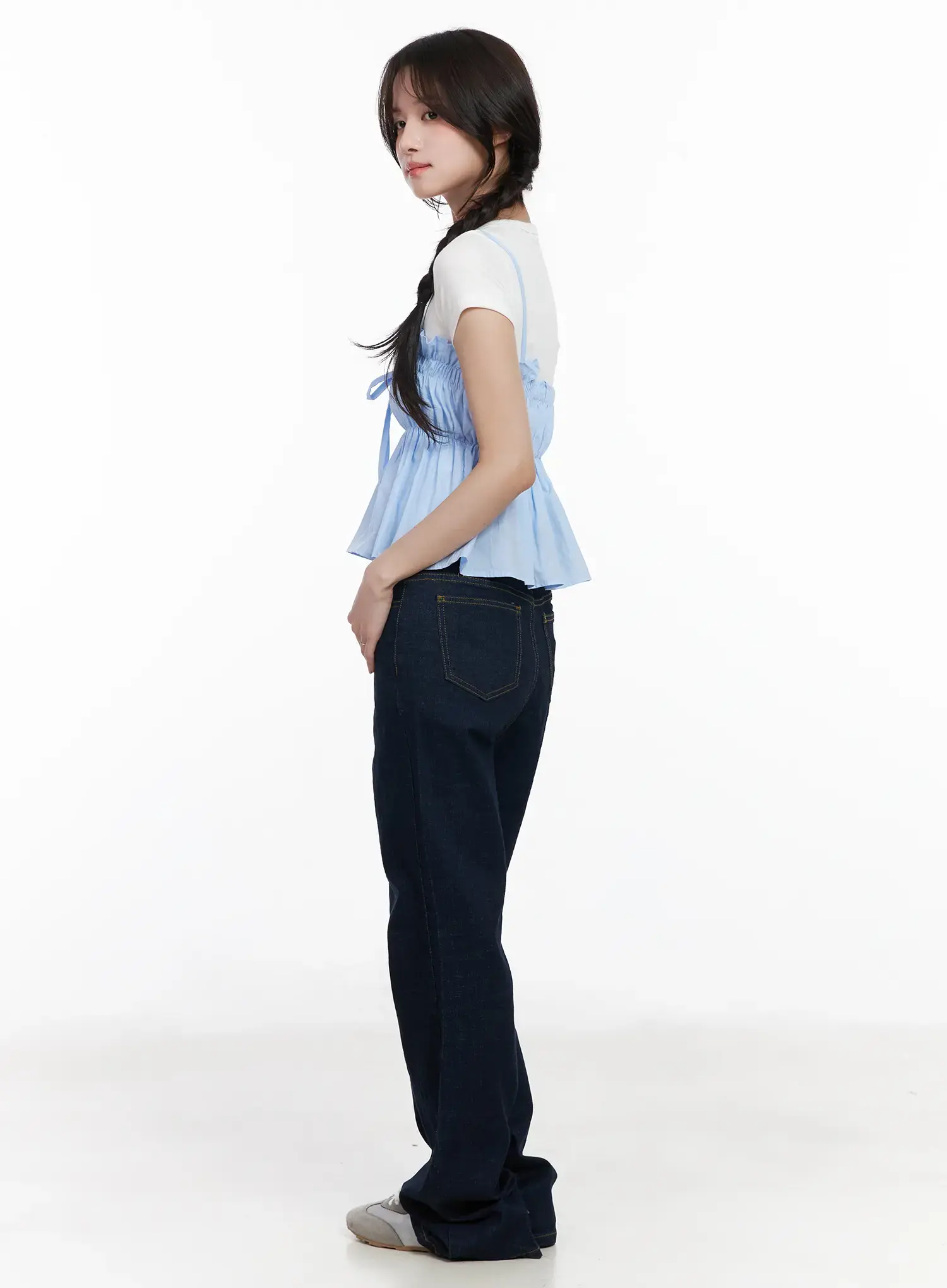 Ruffle Shirred Cami Top CM531 - Image 5