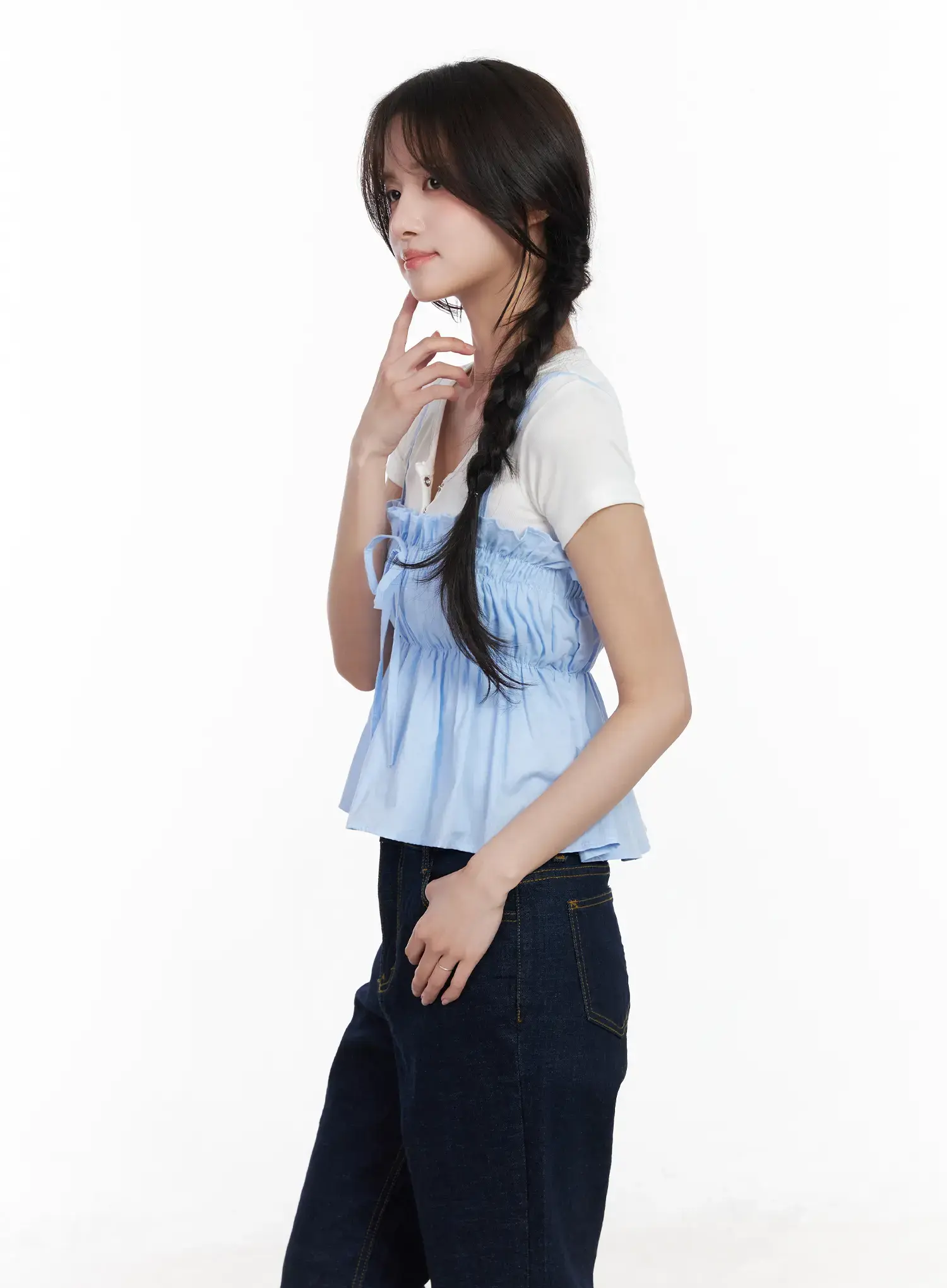 Ruffle Shirred Cami Top CM531 - Image 6