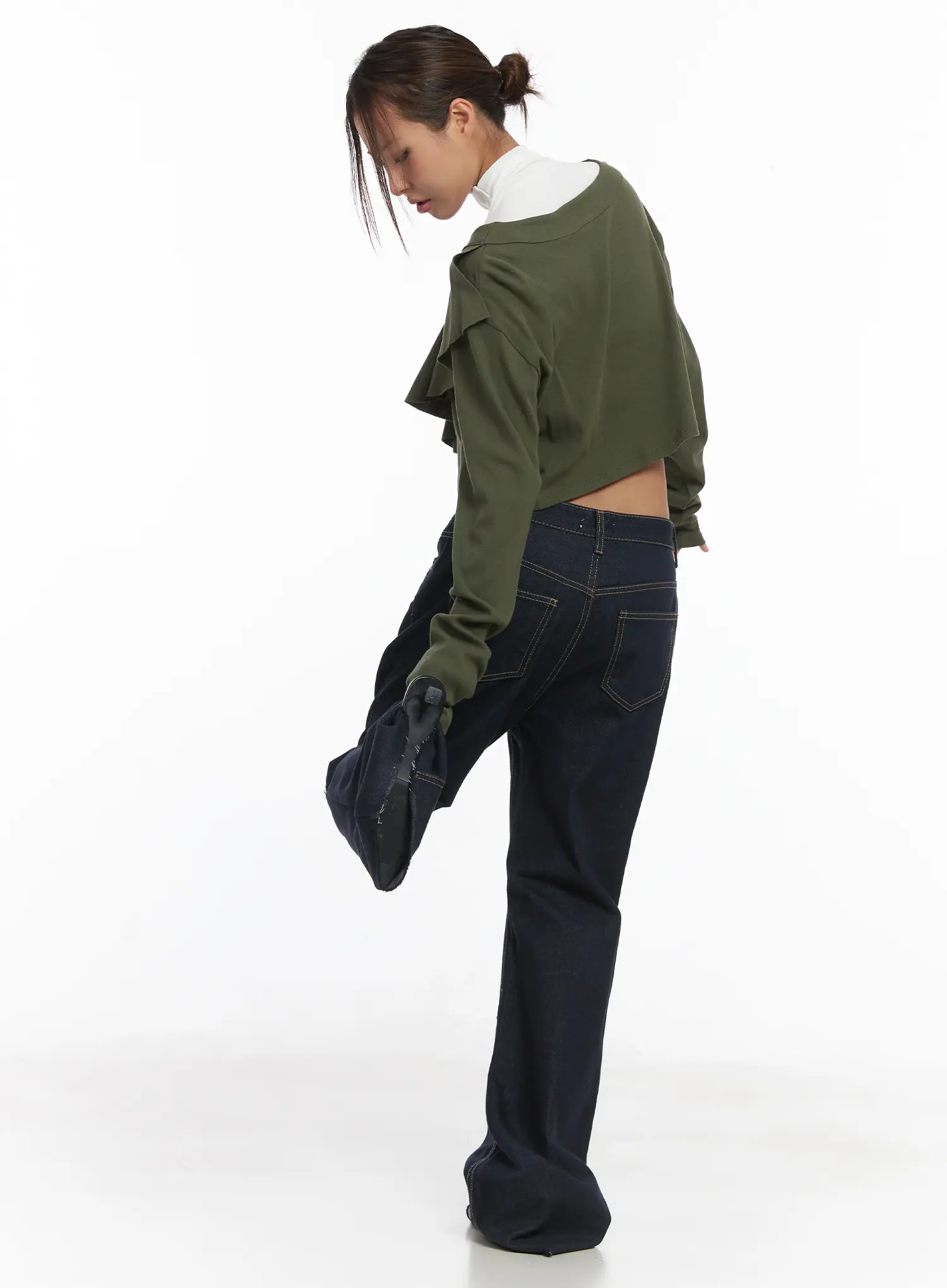 Ruffle V-Neck Cardigan CJ512 - Image 5