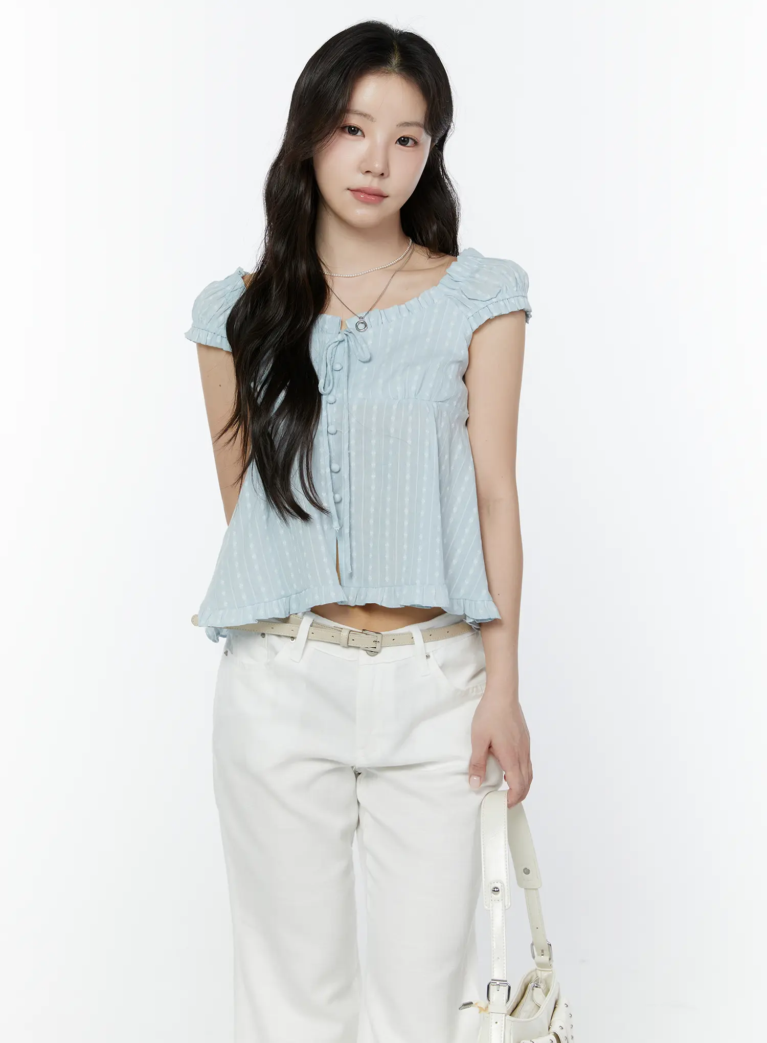 Ruffled Off-Shoulder Blouse IY507