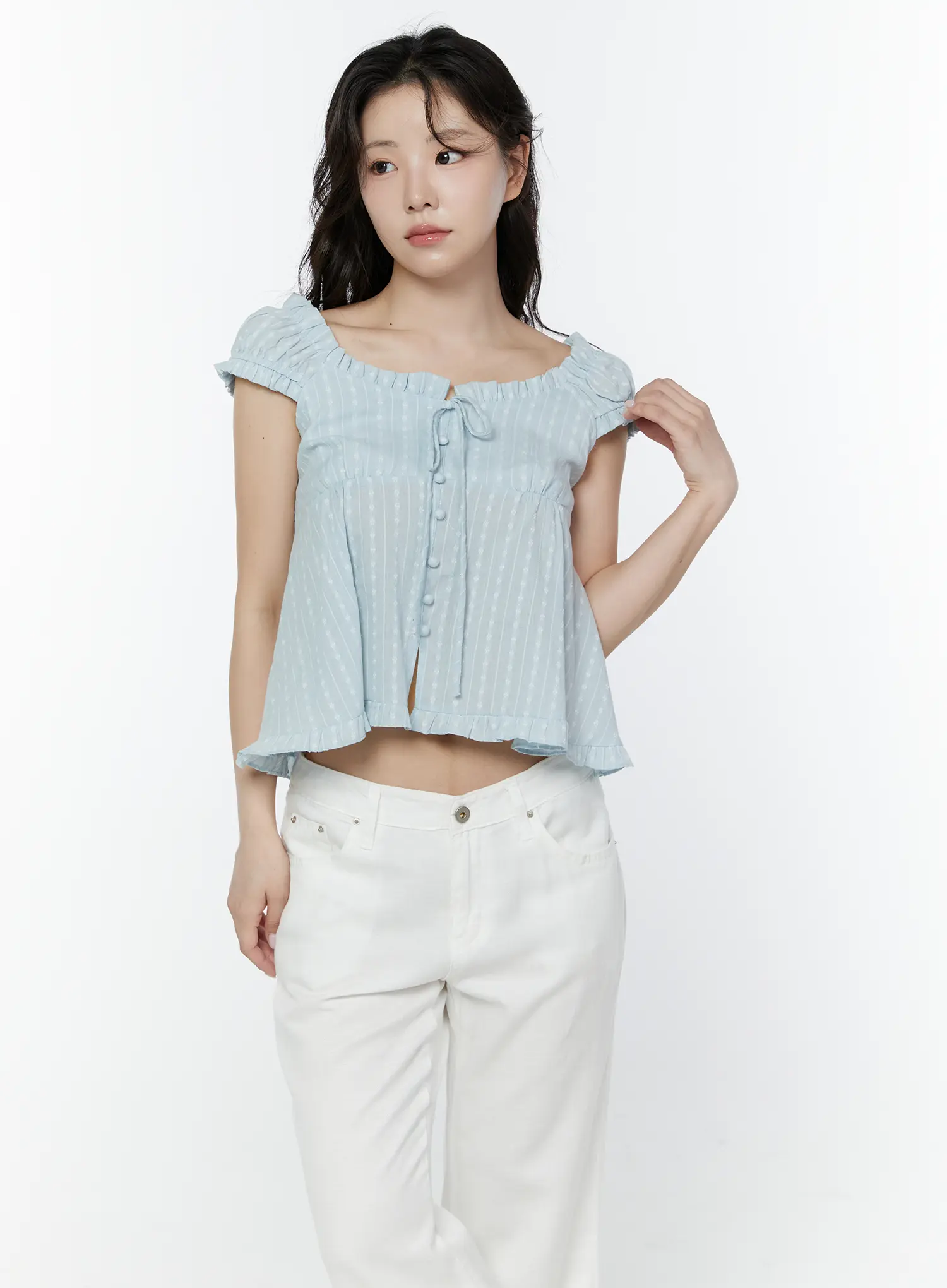 Ruffled Off-Shoulder Blouse IY507 - Image 10