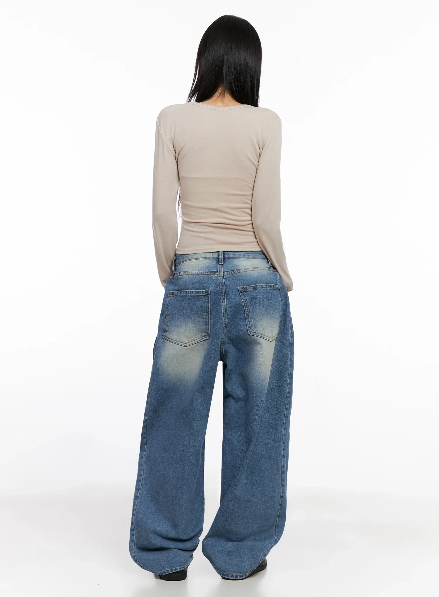 Ruthie Side Pleat Relaxed-Fit Jeans IS515 - Image 5