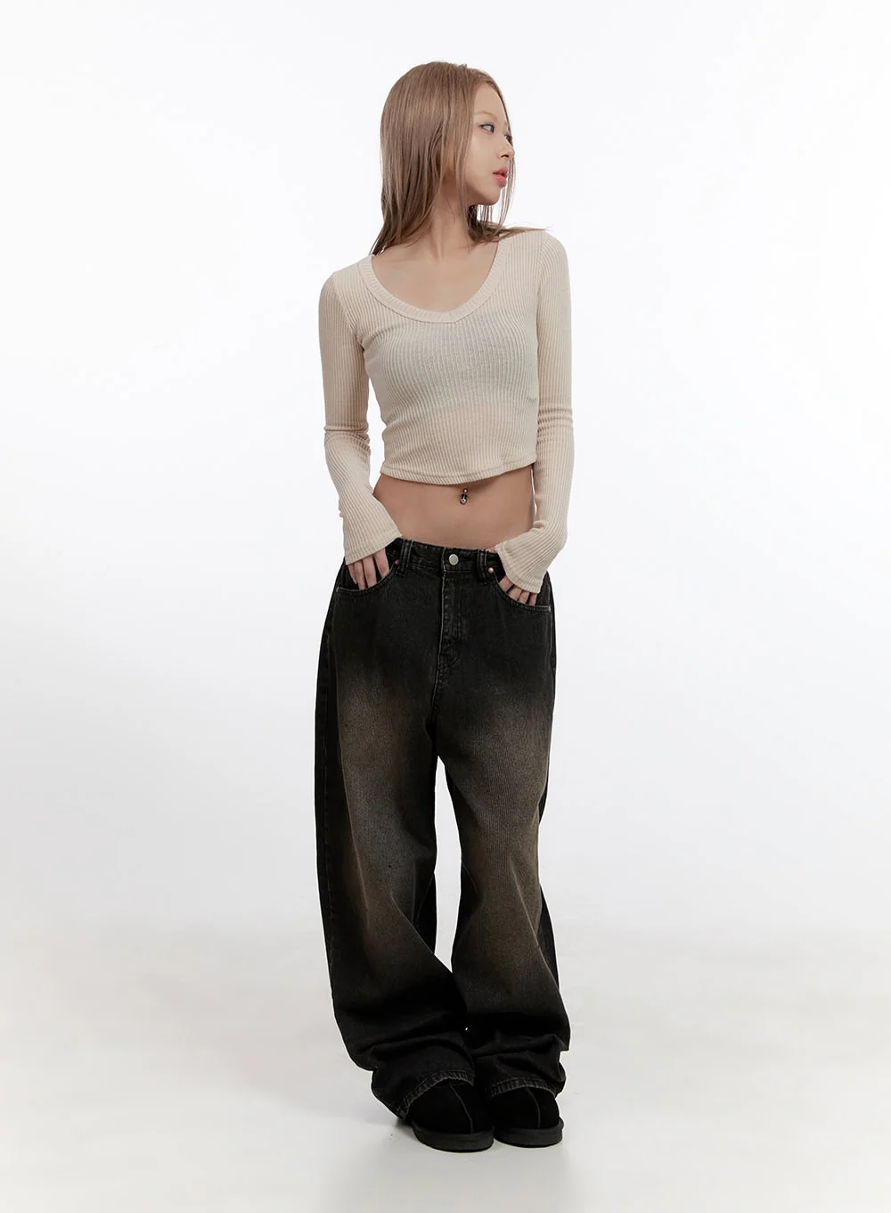 Sabina Low Waist Wide Fit Denim Jeans CN425 - Image 2